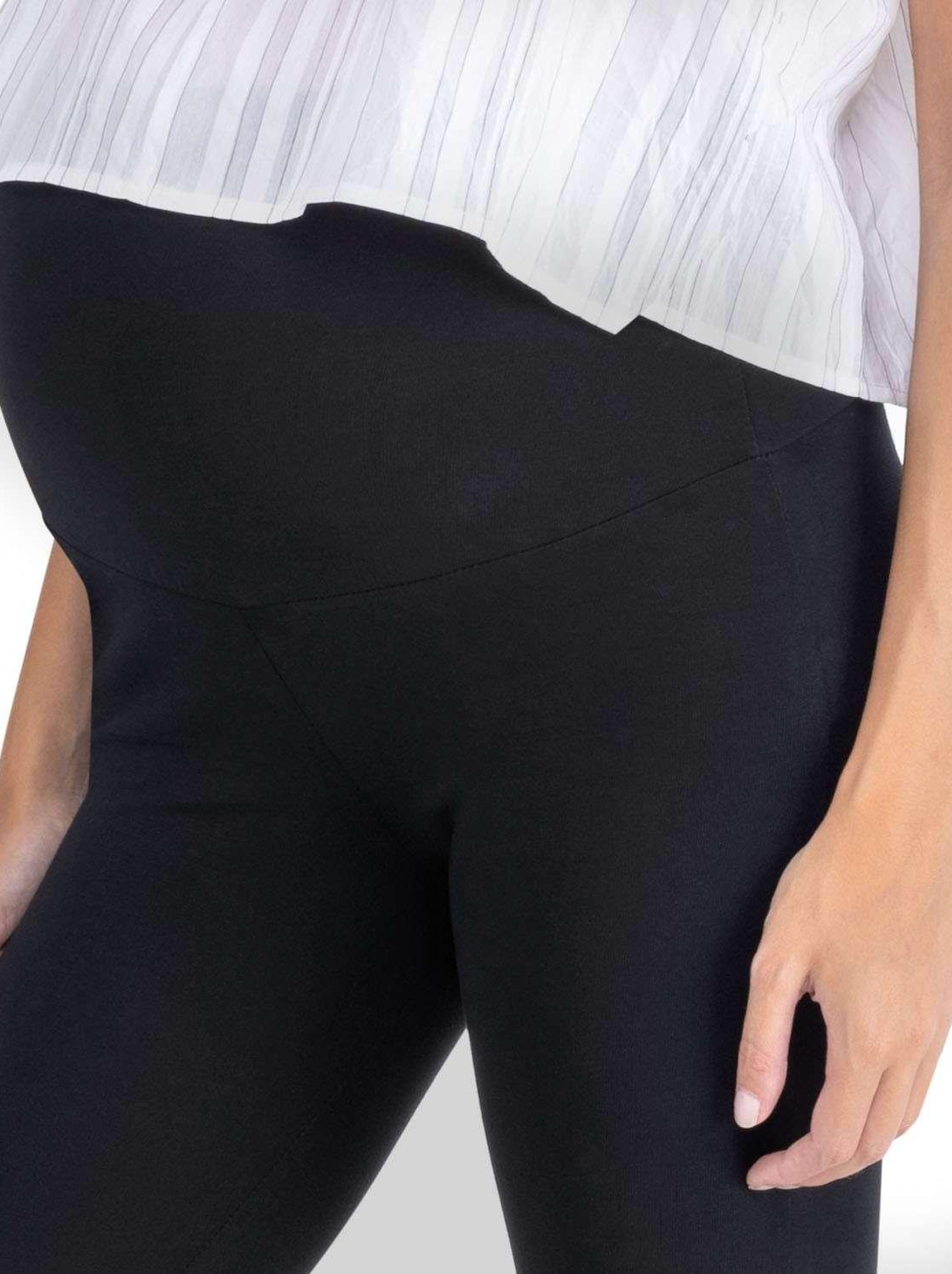 Legging de grossesse 4 saisons en coton - Bleu - Noir