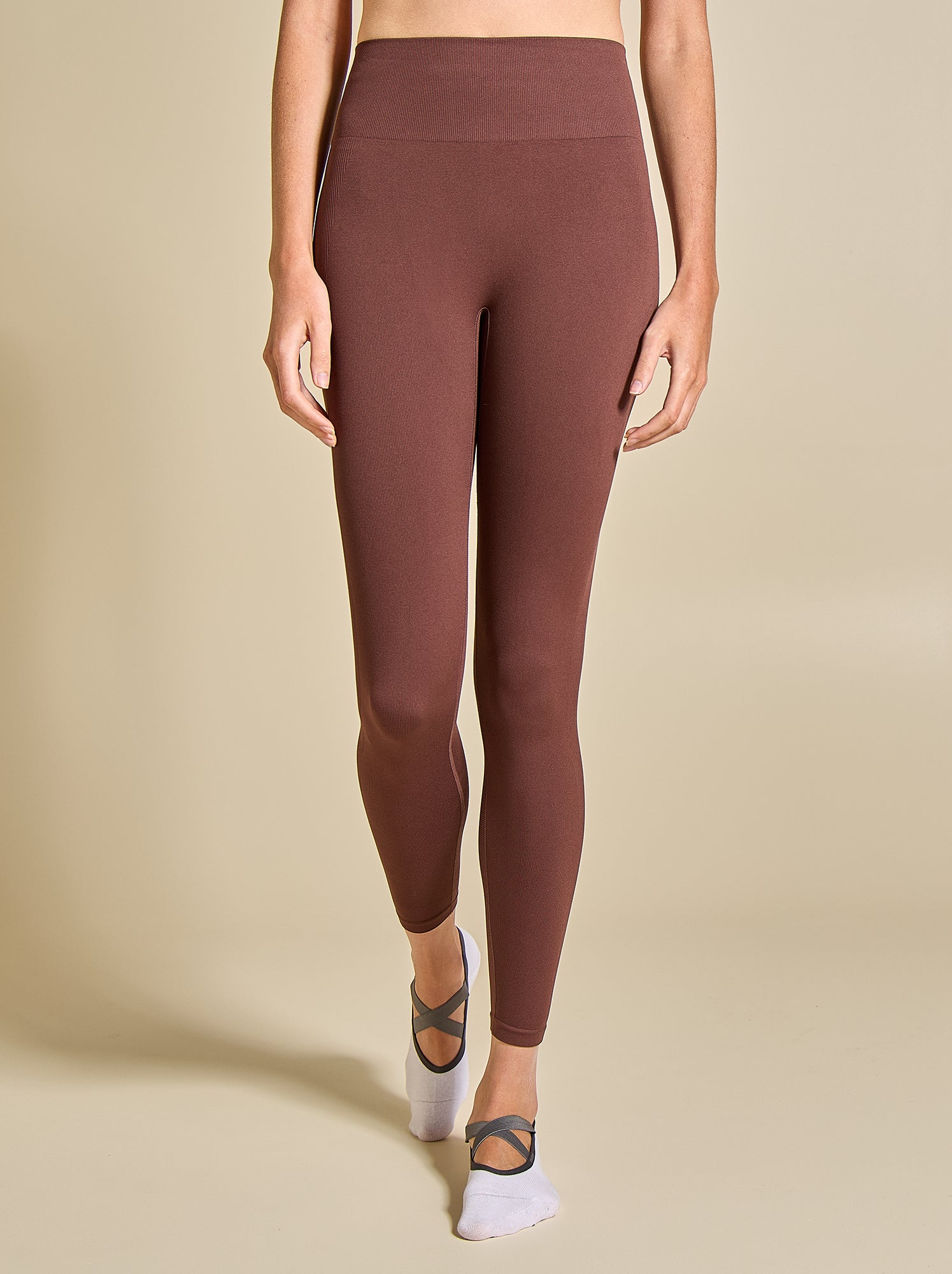 Legging de sport en rib - (ekstract) - Marron (FZE81_2)