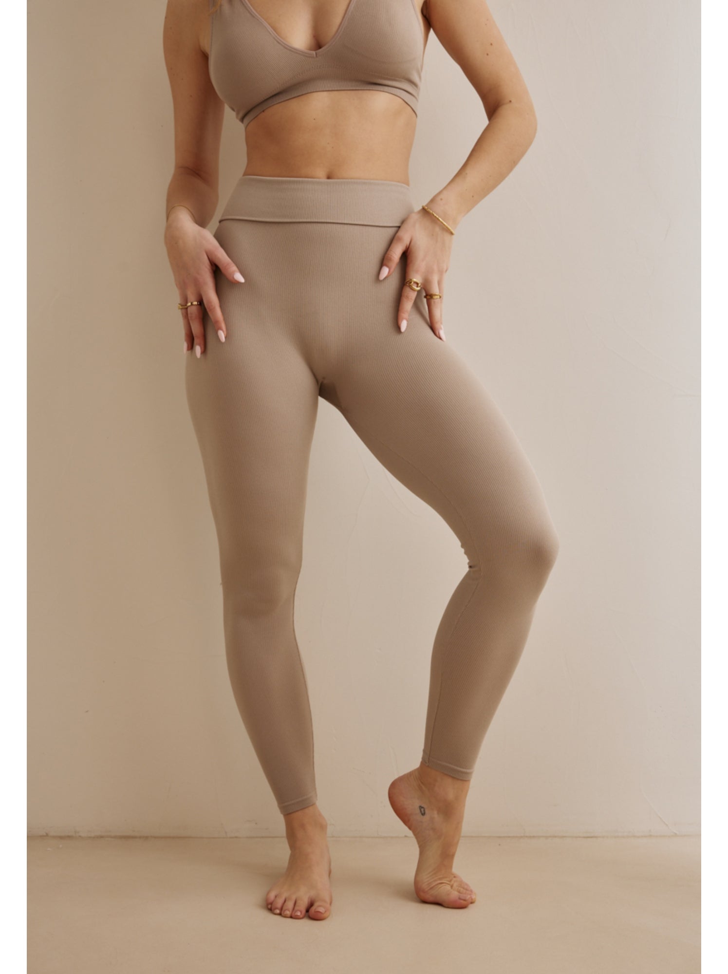 Legging de sport sans coutures darling - Marron