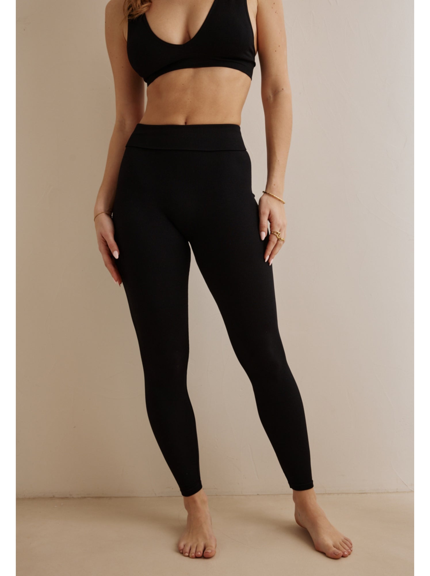 Legging de sport sans coutures darling - Noir