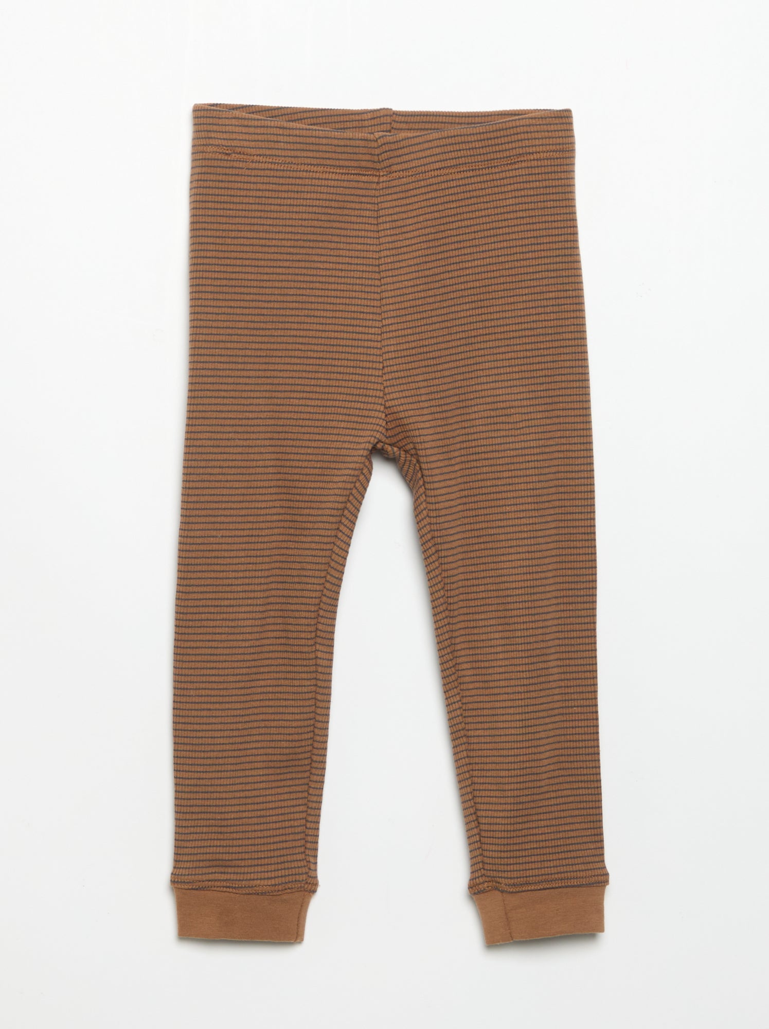 Legging en maille côtelée - Marron (GFM89_3)