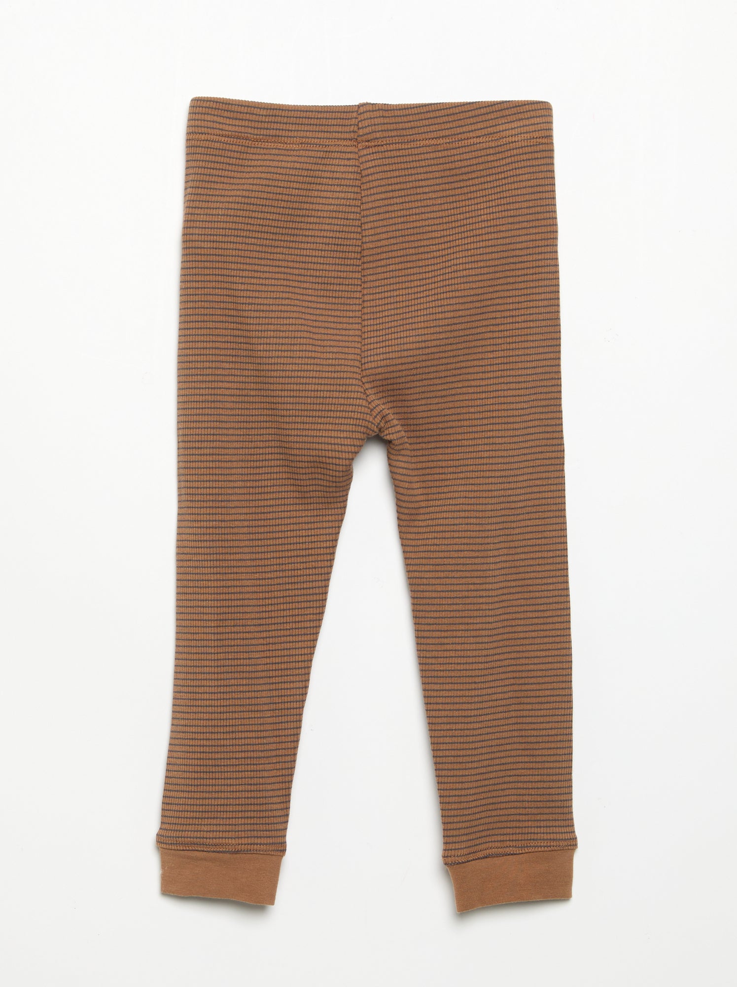 Legging en maille côtelée - Marron (GFM89_3)