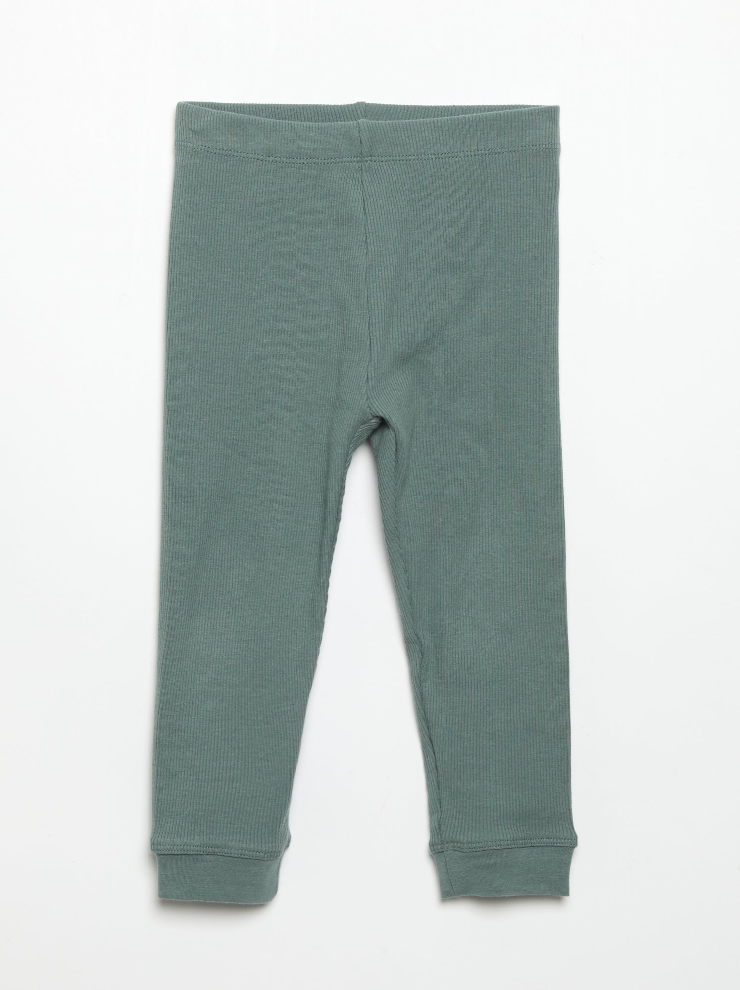 Legging en maille côtelée - Vert