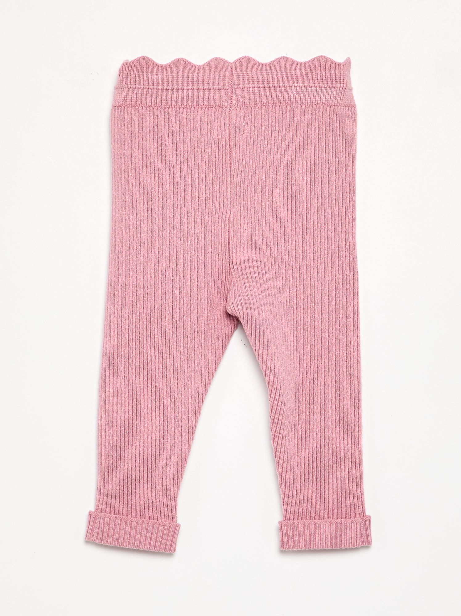 Legging en tricot avec nœud à la taille - Rose (GDA92_3)