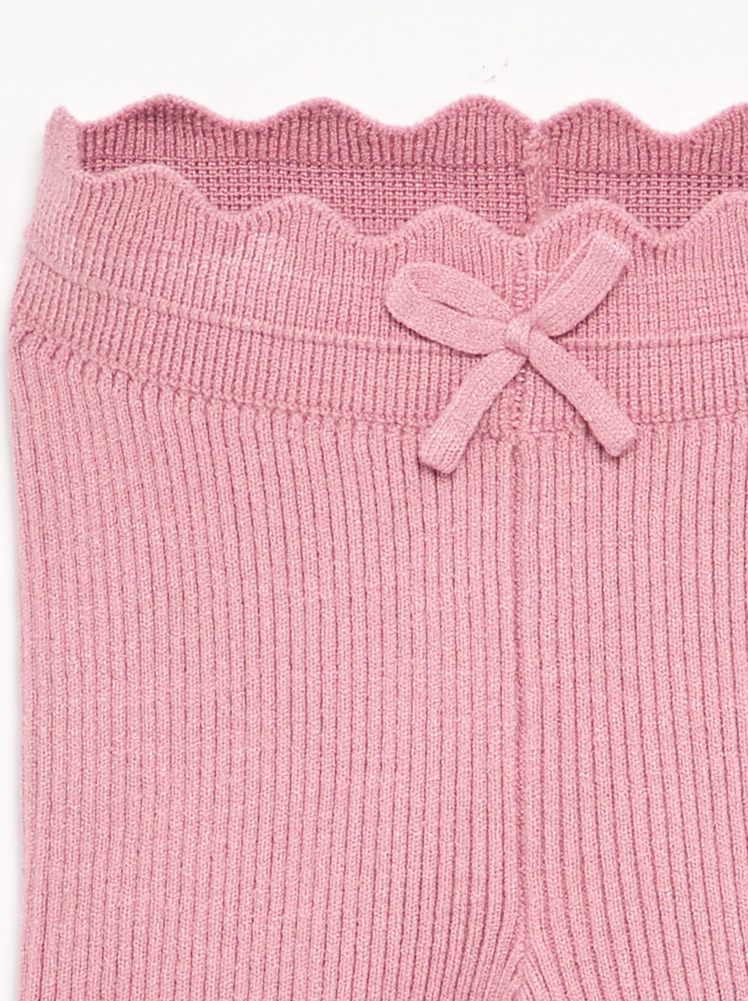 Legging en tricot avec nœud à la taille - Rose (GDA92_3)