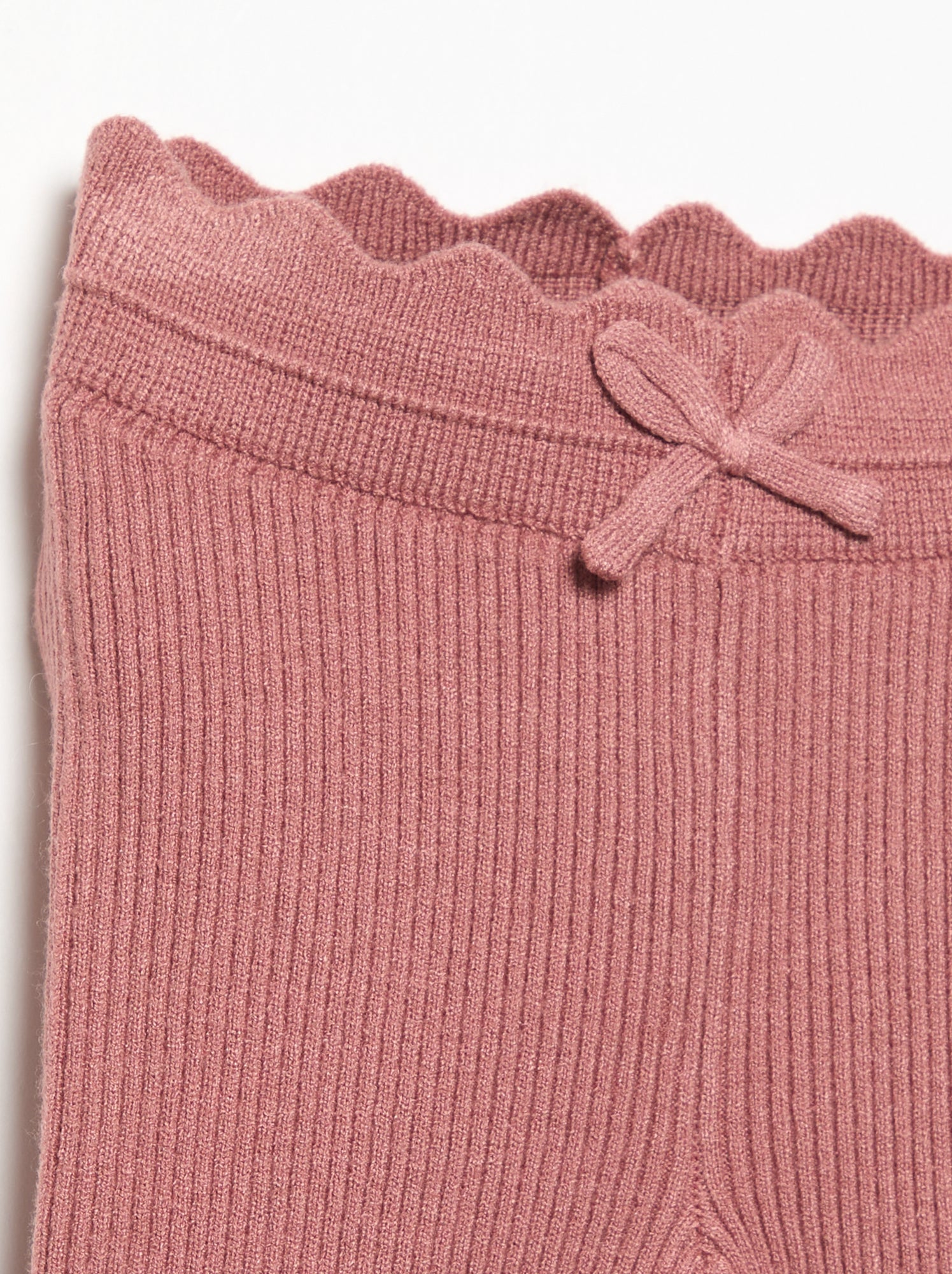 Legging en tricot avec nœud à la taille - Rose (GDA92_7)