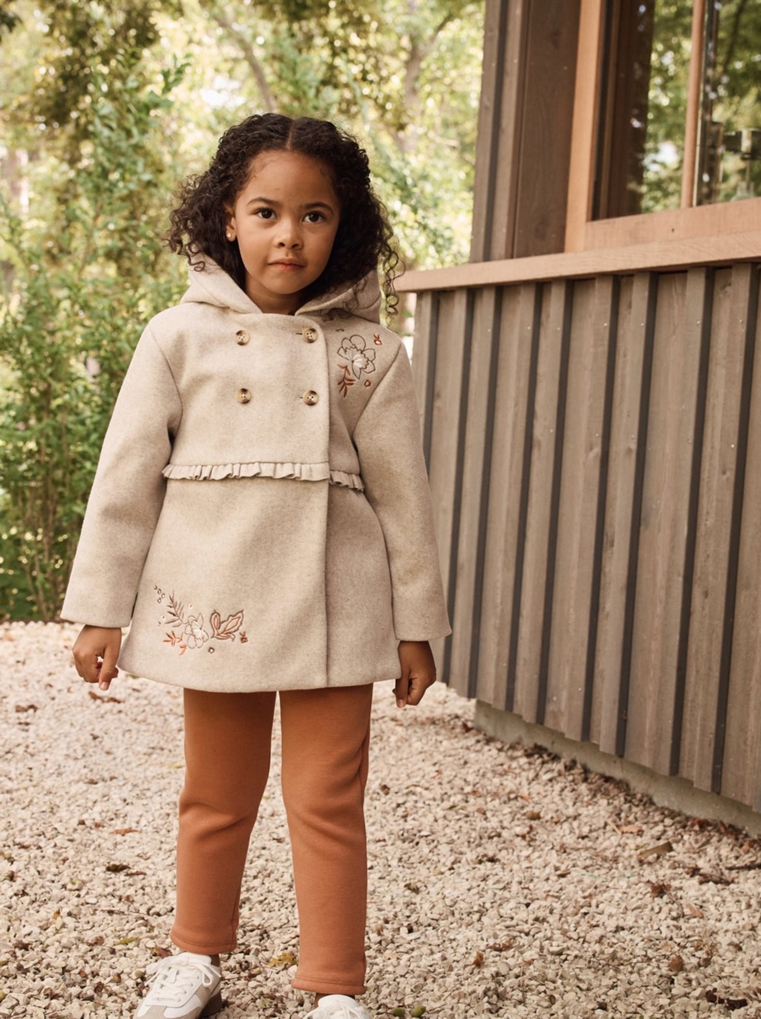 Legging enfant en molleton ultra chaud chincha - Camel