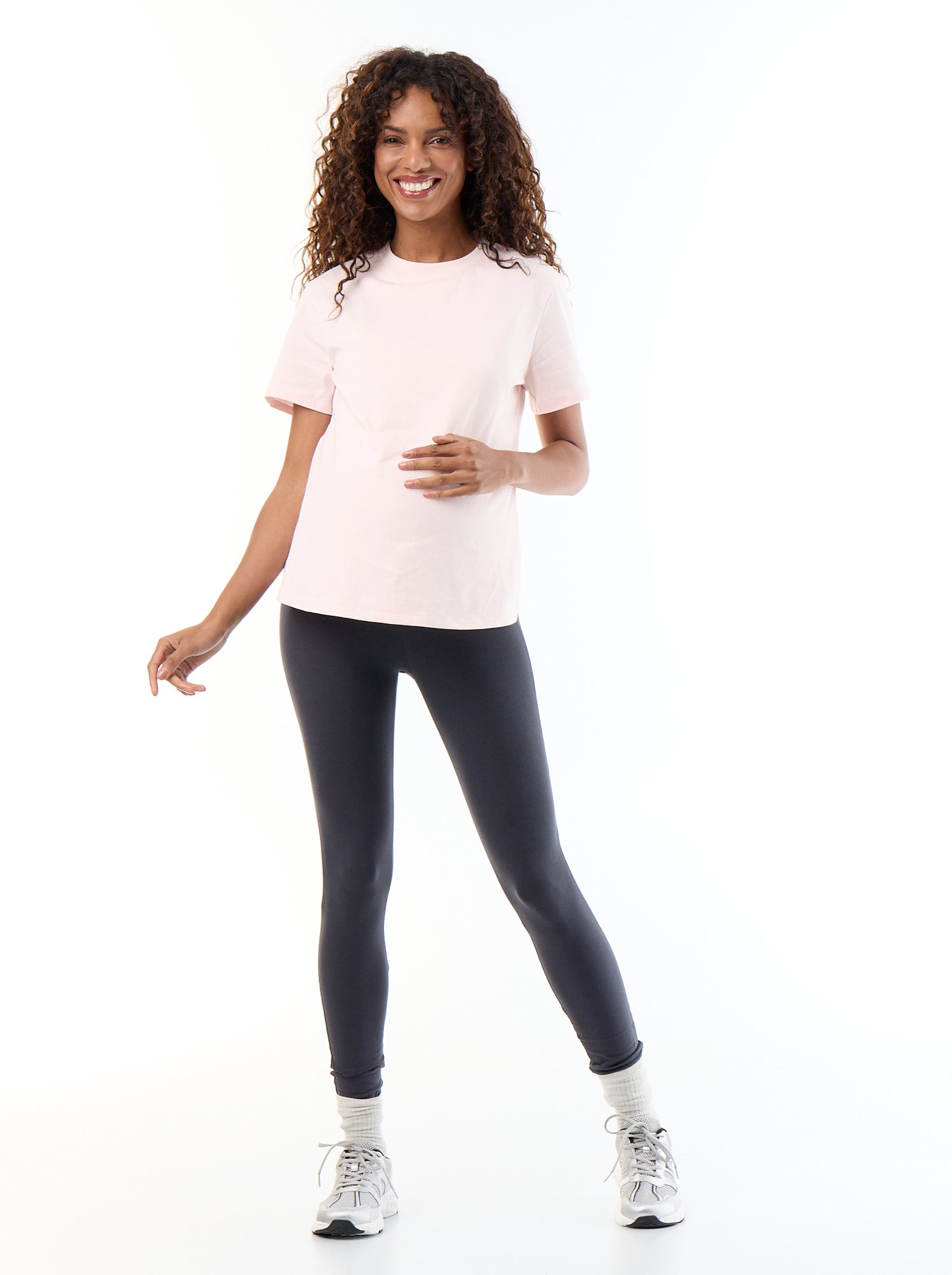 Legging grossesse long en jersey uni - Gris