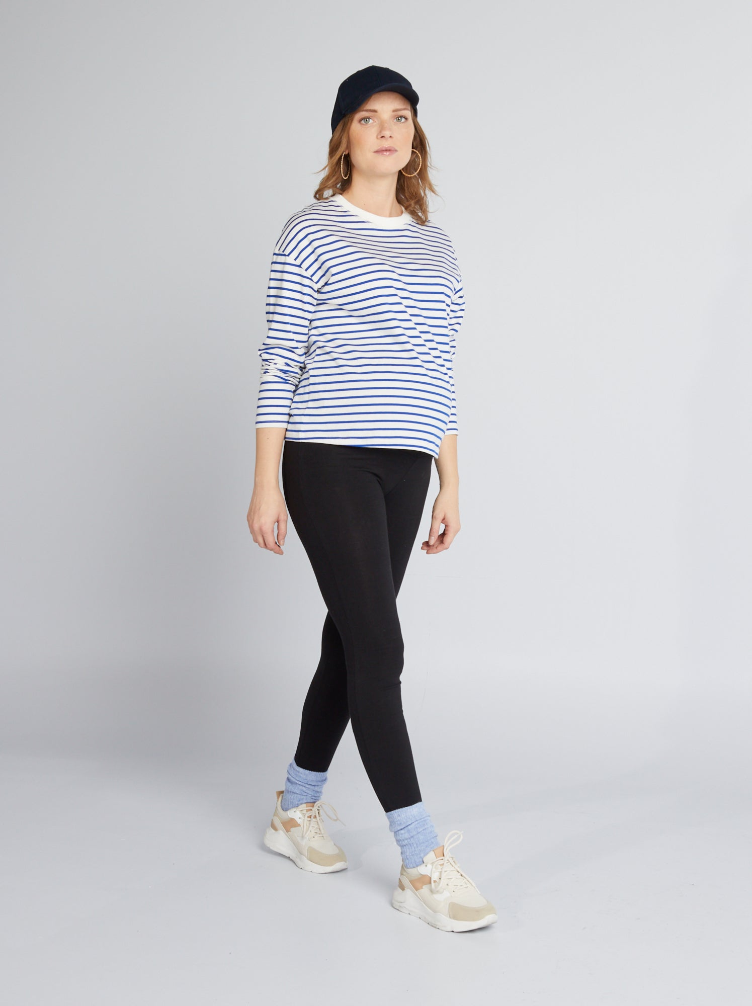 Legging grossesse long en jersey uni - Noir