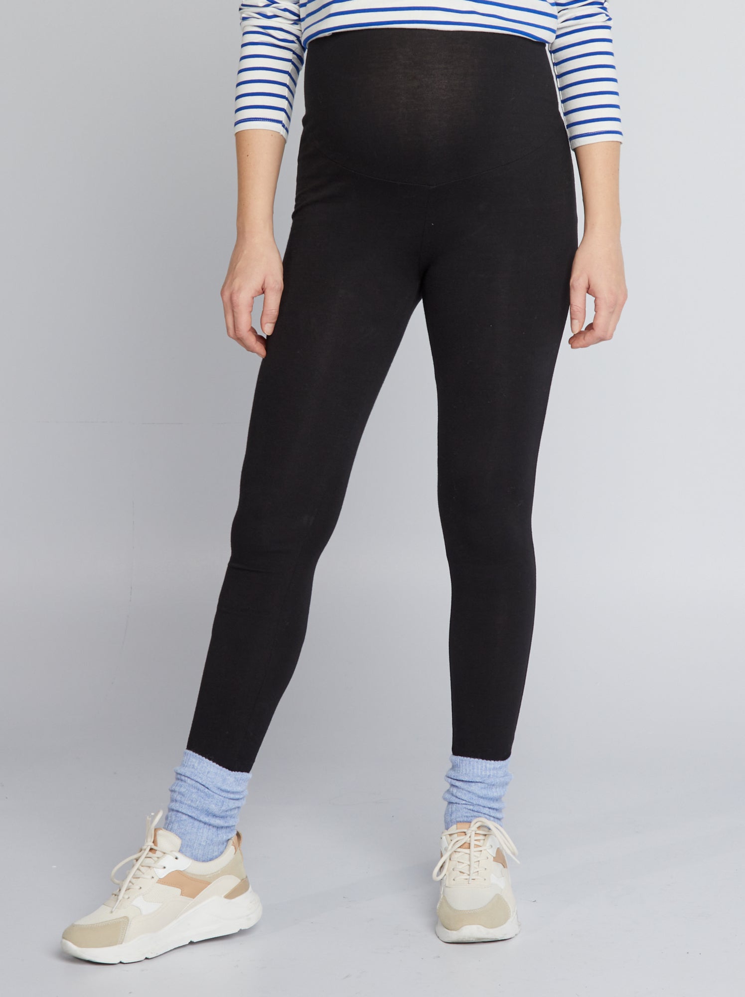 Legging grossesse long en jersey uni - Noir