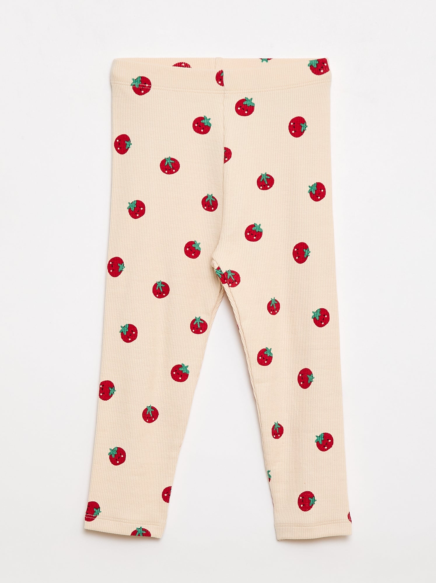 Legging long côtelé à motif - Beige (DMI88_18)