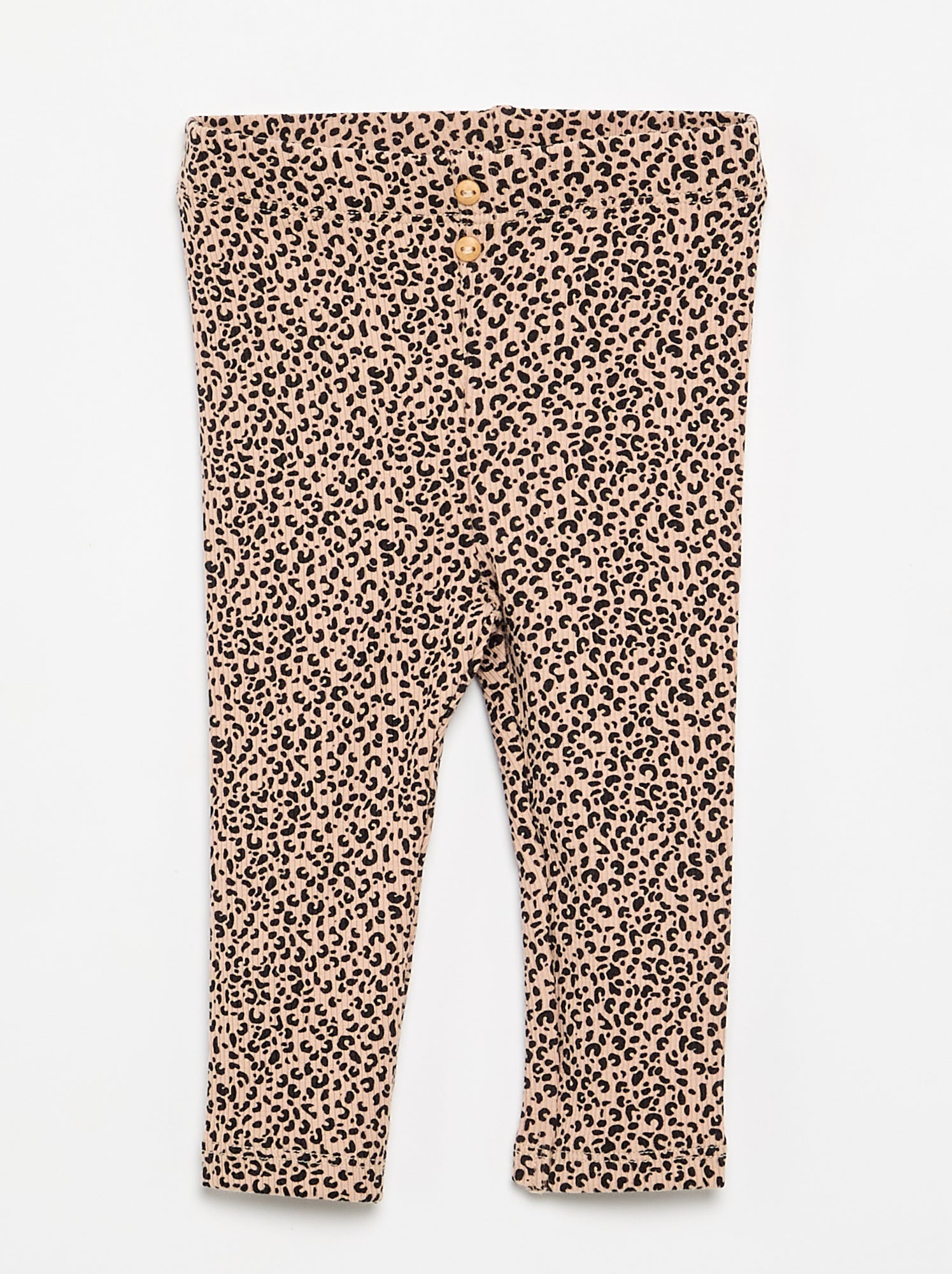 Legging long côtelé à motif - Beige (DMI88_27)
