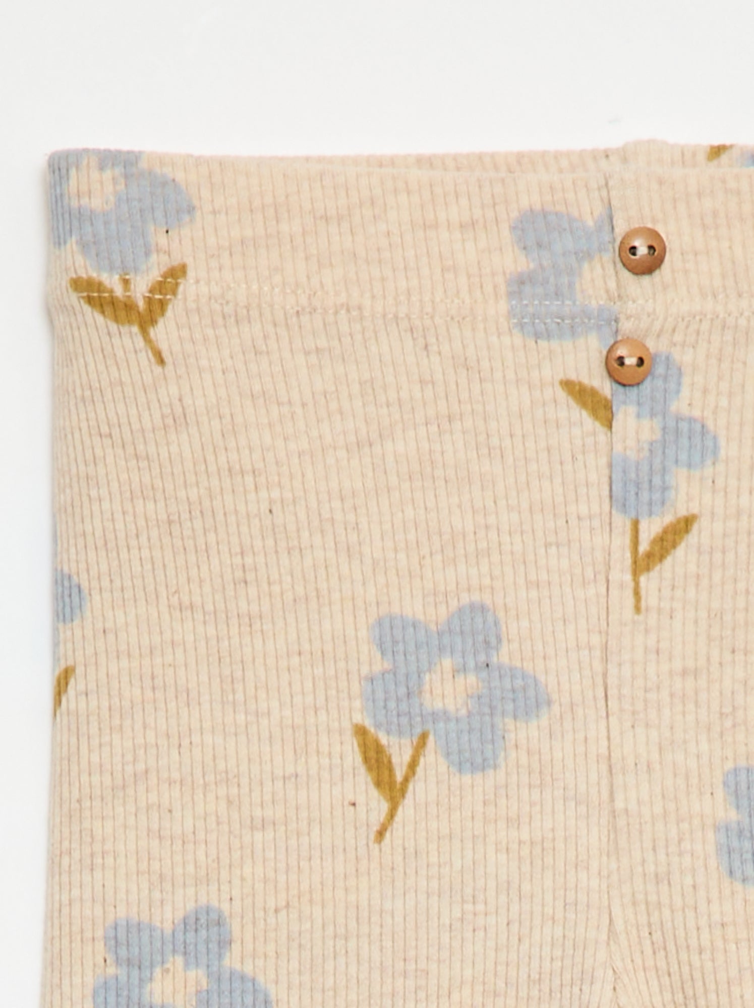 Legging long côtelé à motif - Beige (DMI88_9)