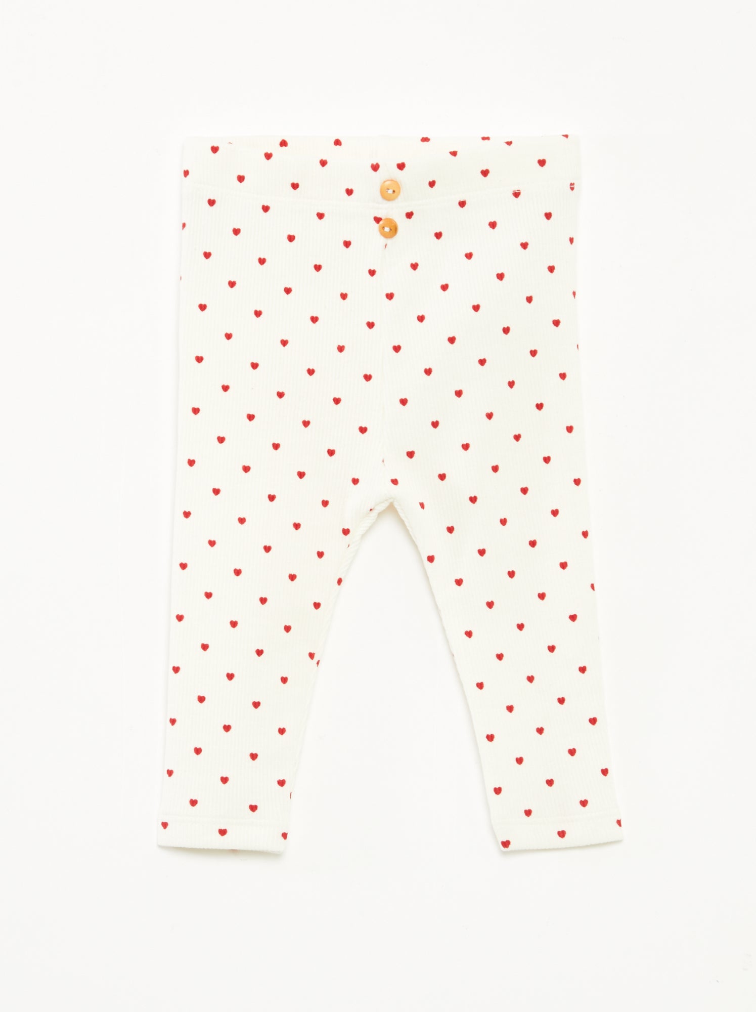 Legging long côtelé à motif - Blanc (DMI88_1)