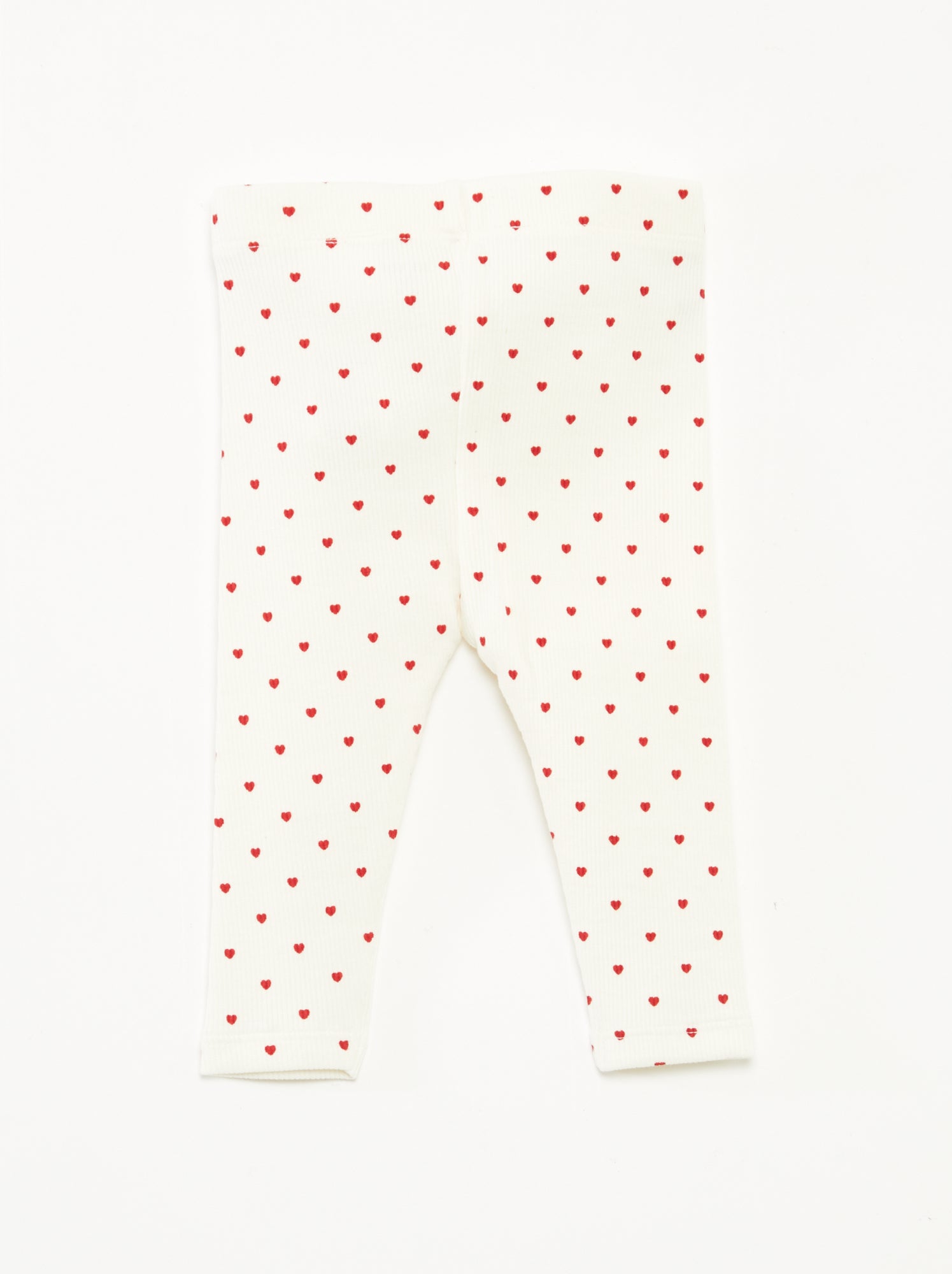 Legging long côtelé à motif - Blanc (DMI88_1)