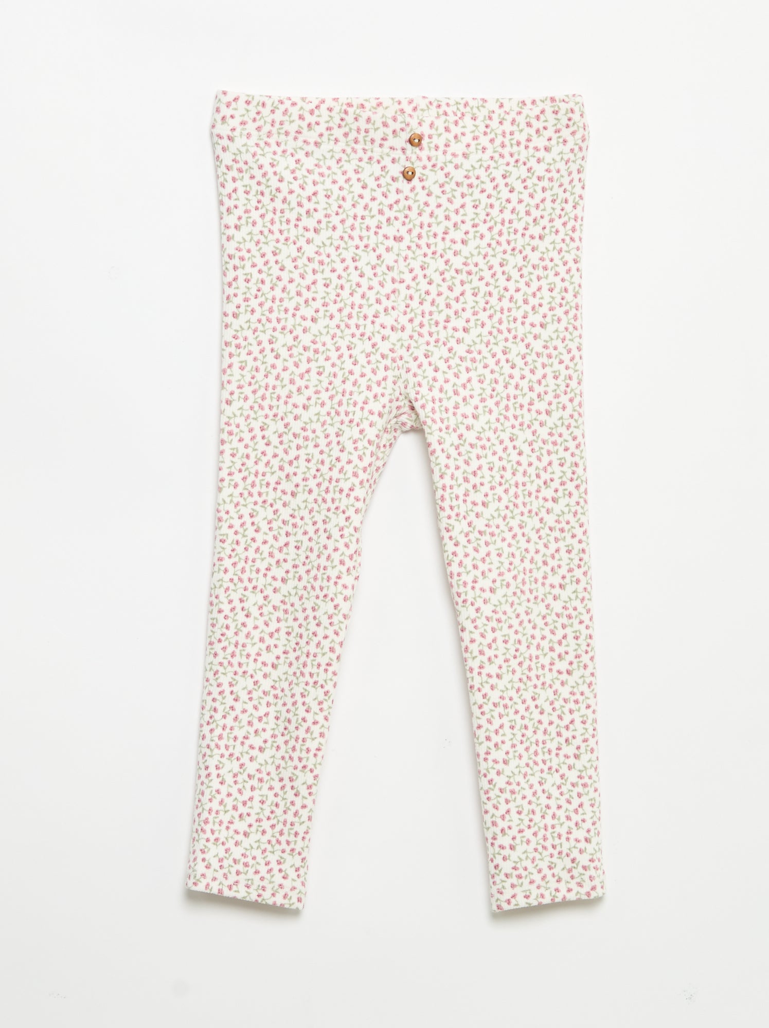 Legging long côtelé à motif - Blanc (DMI88_20)