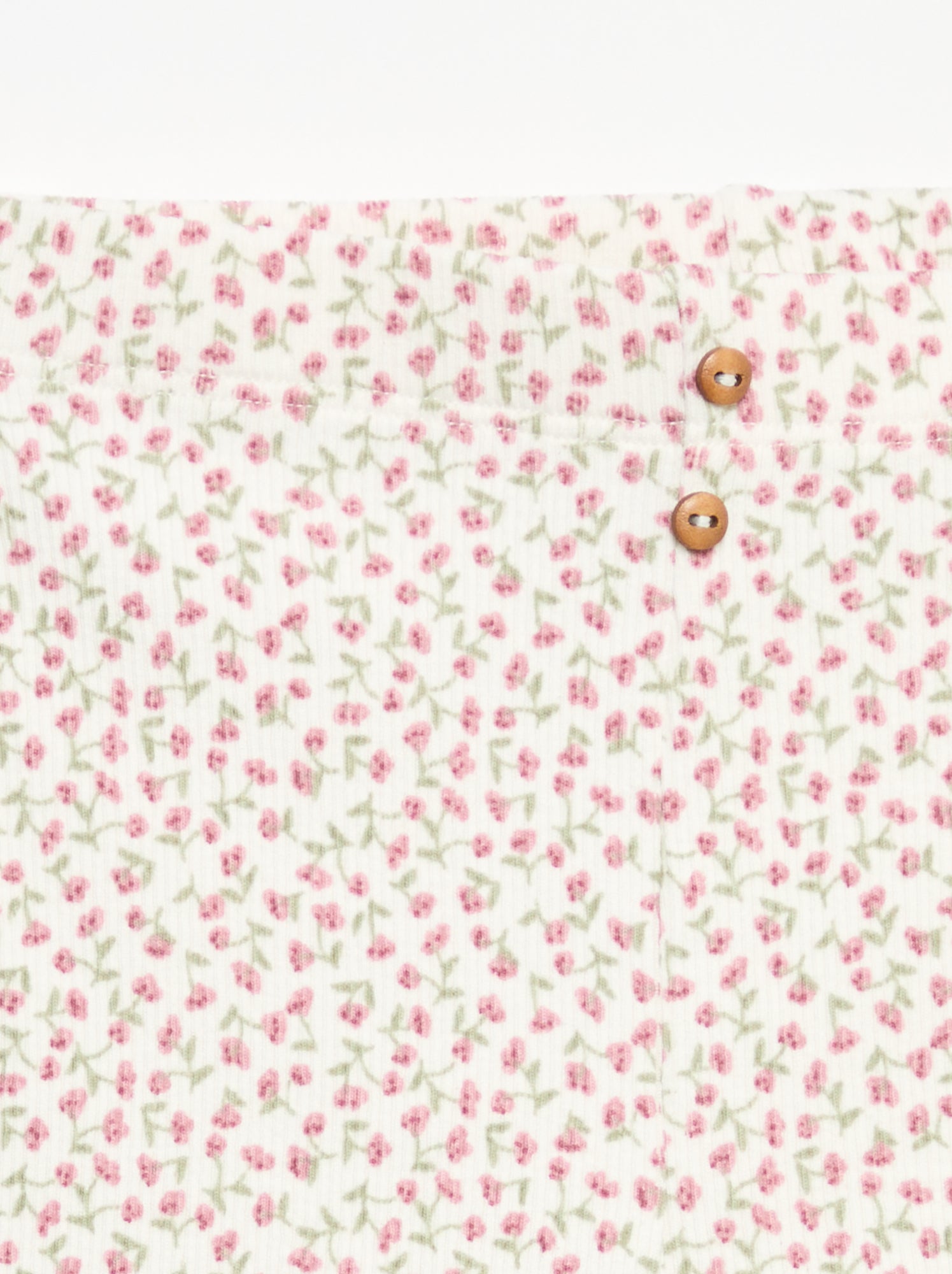 Legging long côtelé à motif - Blanc (DMI88_20)