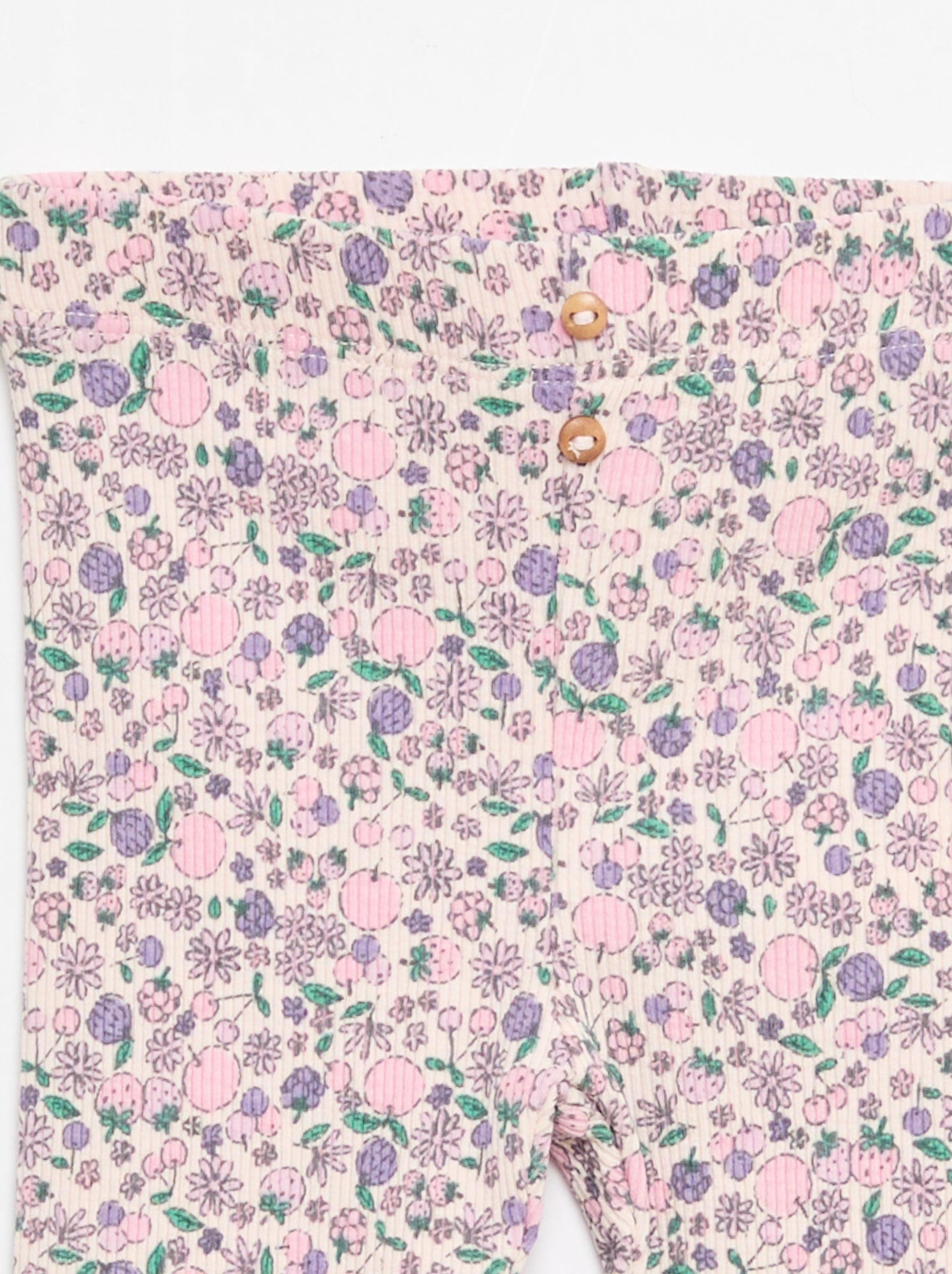 Legging long côtelé à motif - Rose (DMI88_14)