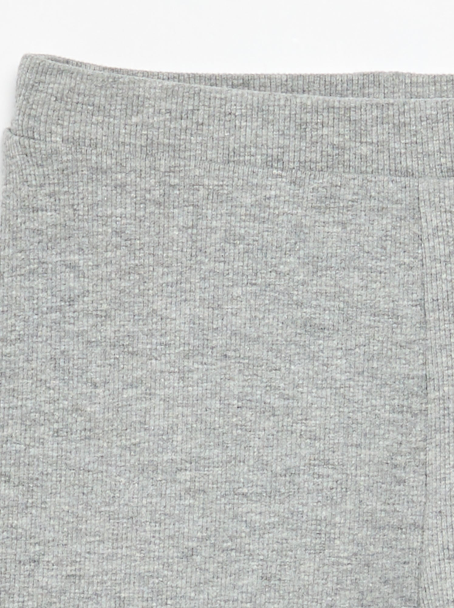 Legging long côtelé uni - Gris