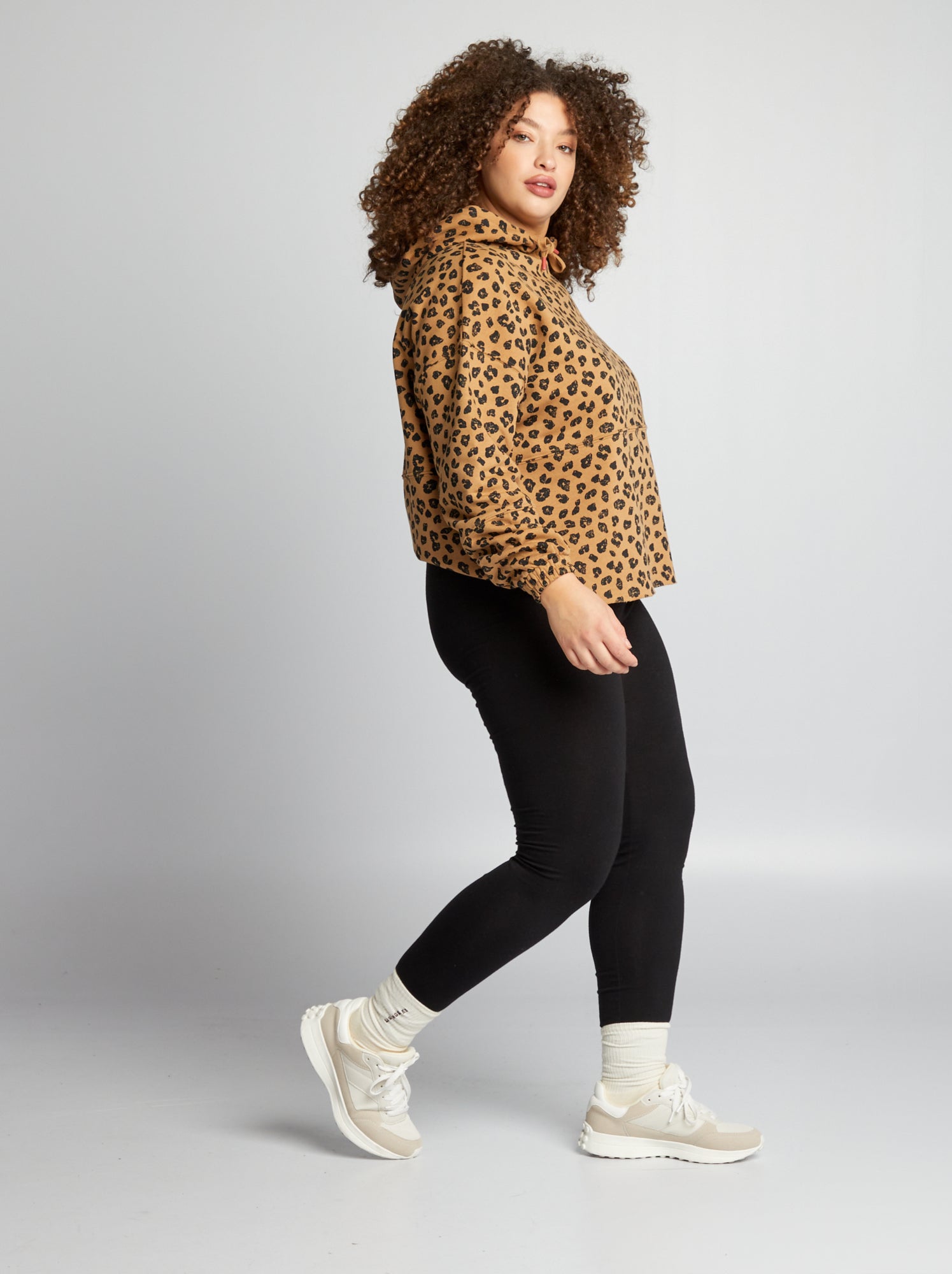 Legging long en coton - Noir
