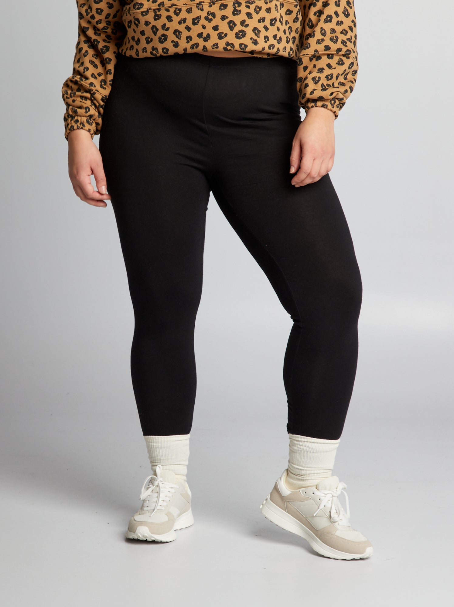Legging long en coton - Noir