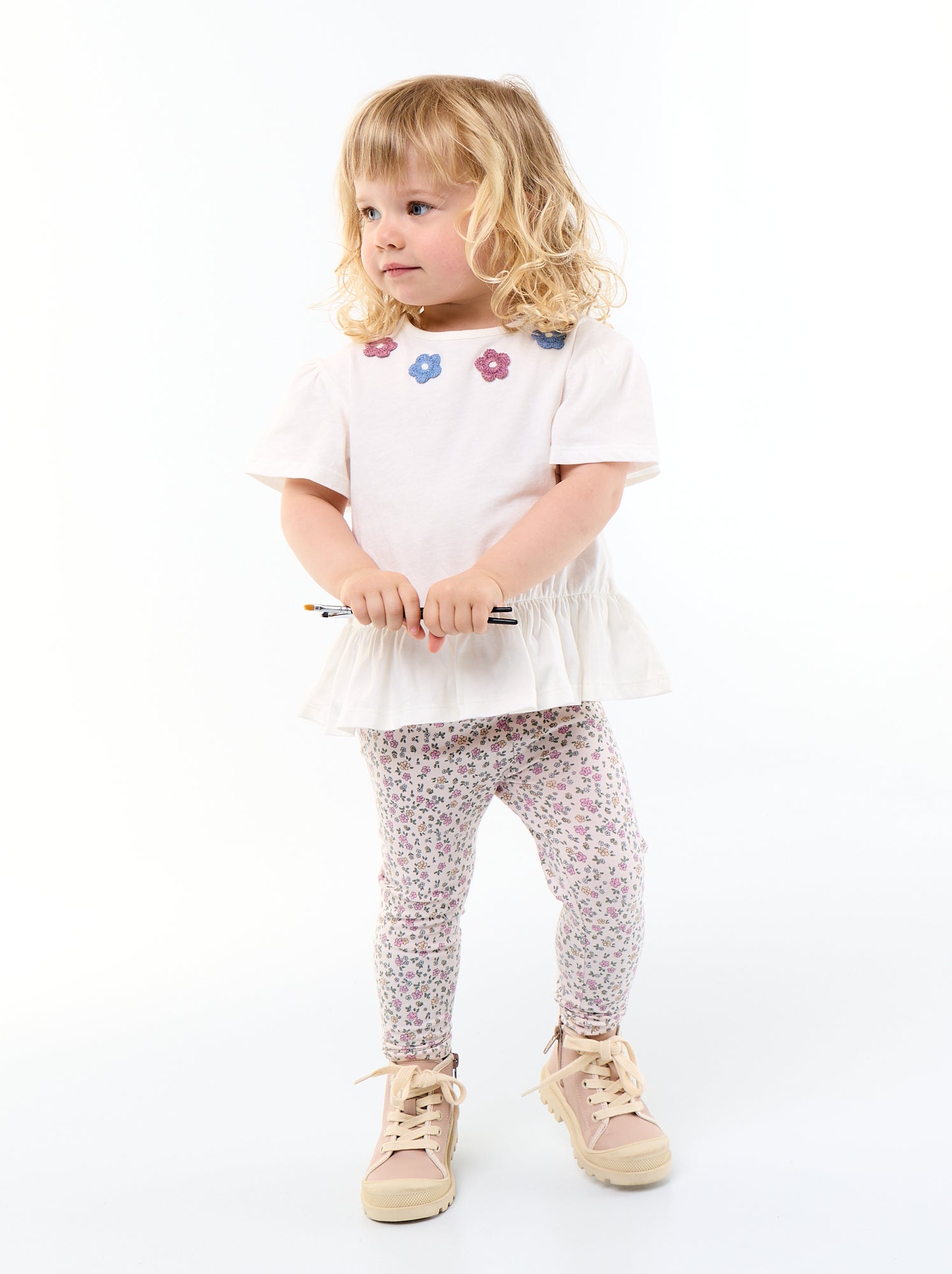 Legging long imprimé - Rose