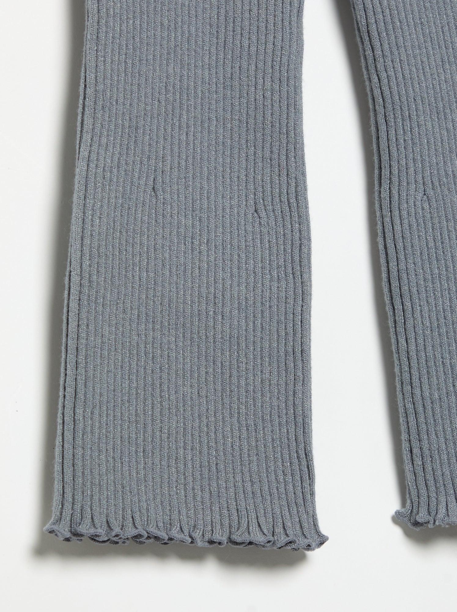 Legging uni en maille côtelée - Gris