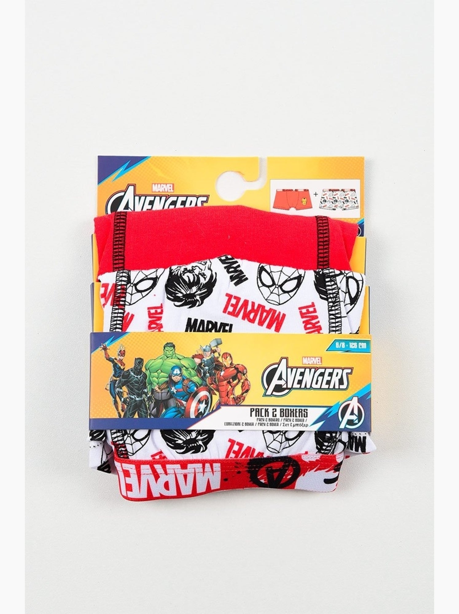 Lot 2 boxers avengers| licence officielle - Multicolore