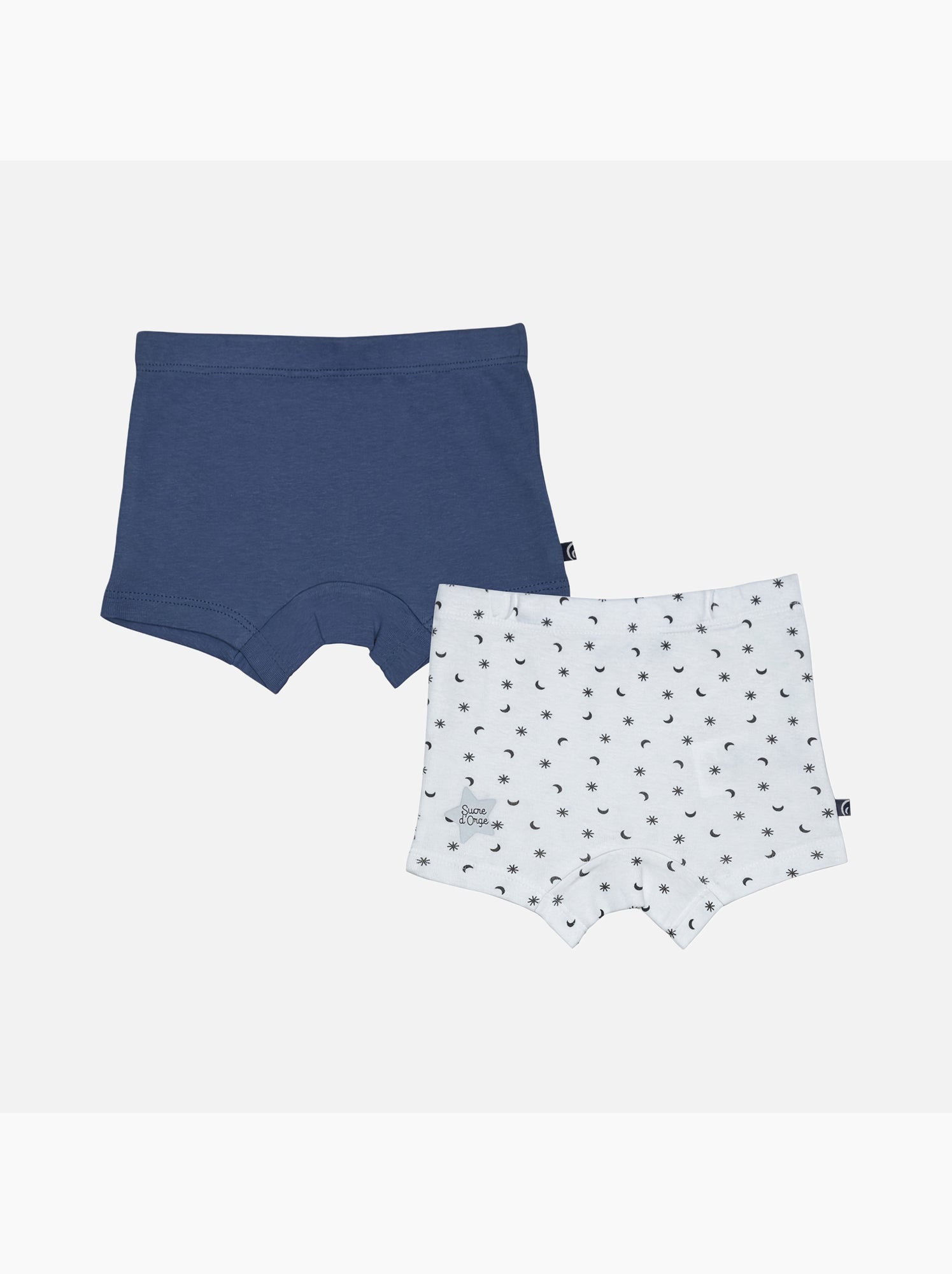 Lot 2 boxers garcon fontainebleau - Bleu Blanc