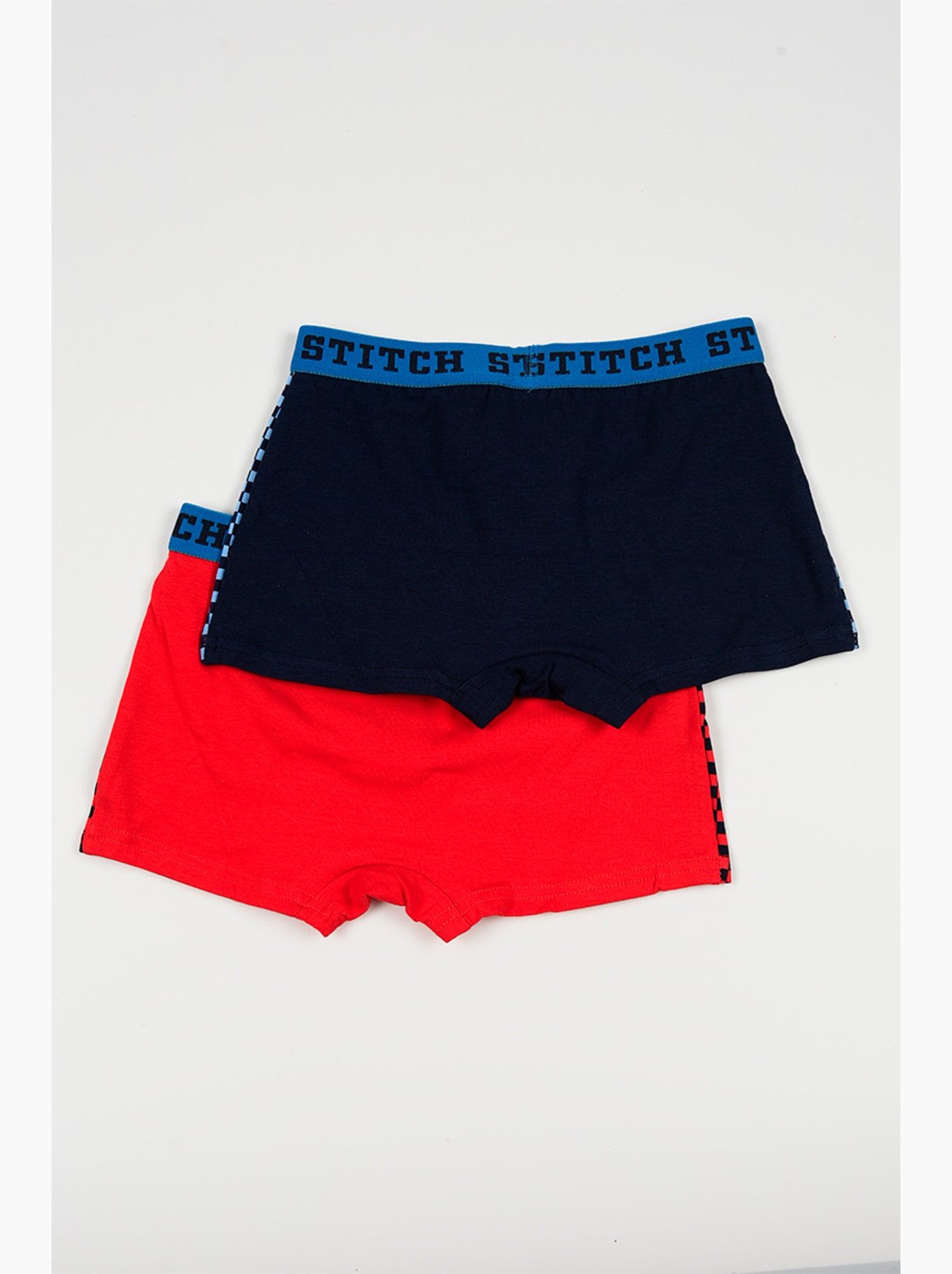 Lot 2 boxers lilo & stitch multicolore| licence officielle - Bleu Rouge