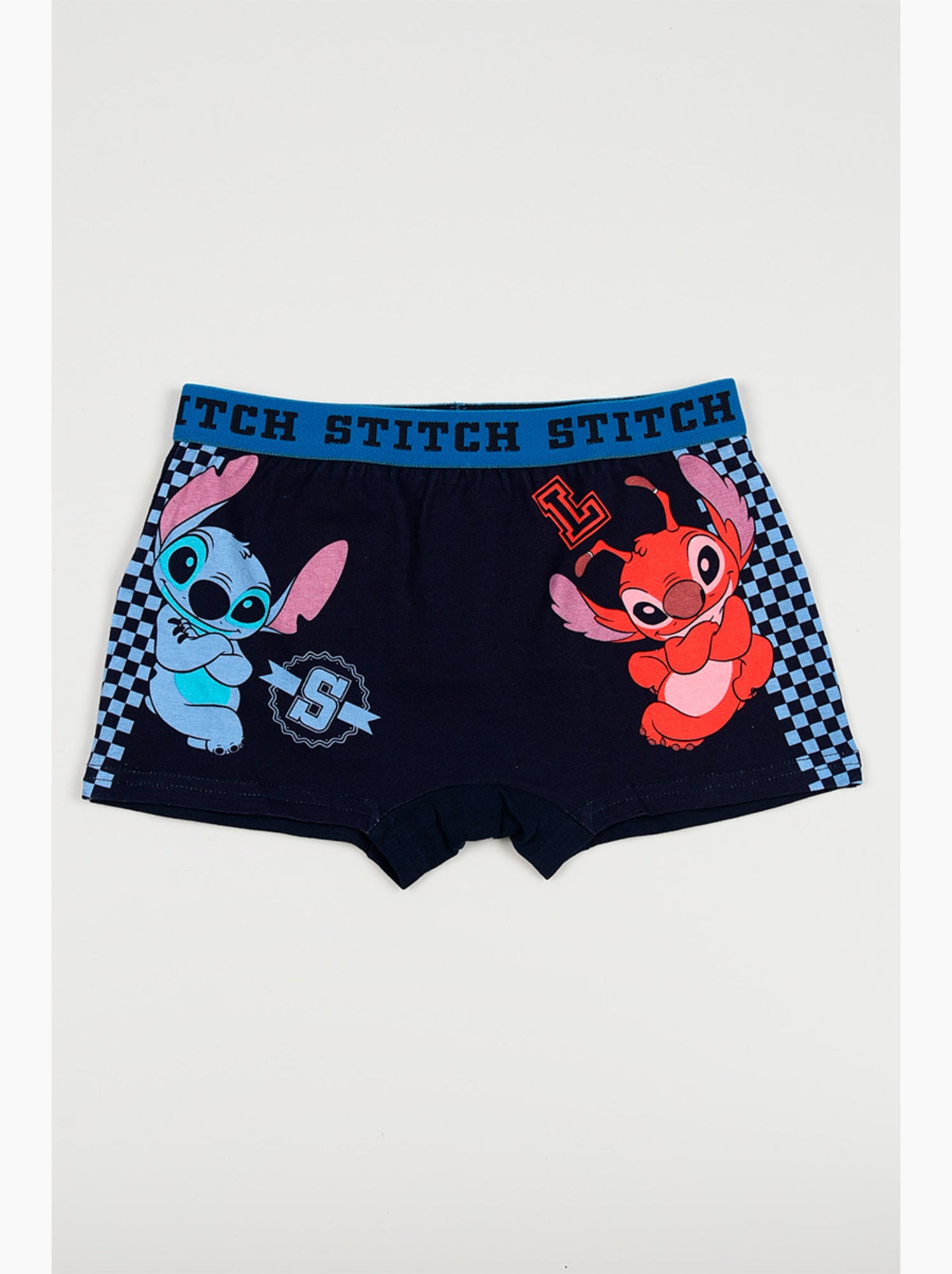 Lot 2 boxers lilo & stitch multicolore| licence officielle - Bleu Rouge