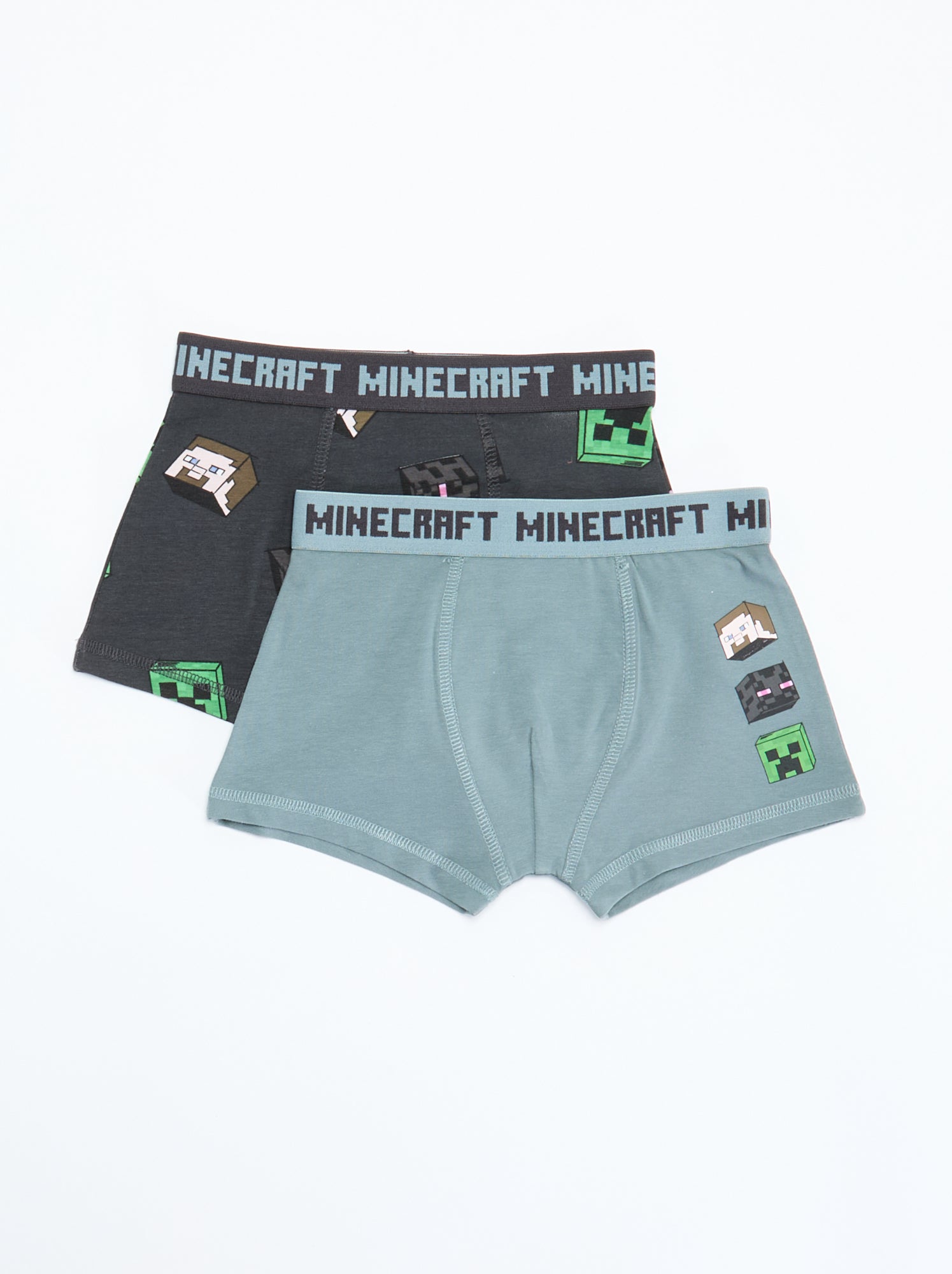 Lot 2 boxers 'Minecraft' - Gris