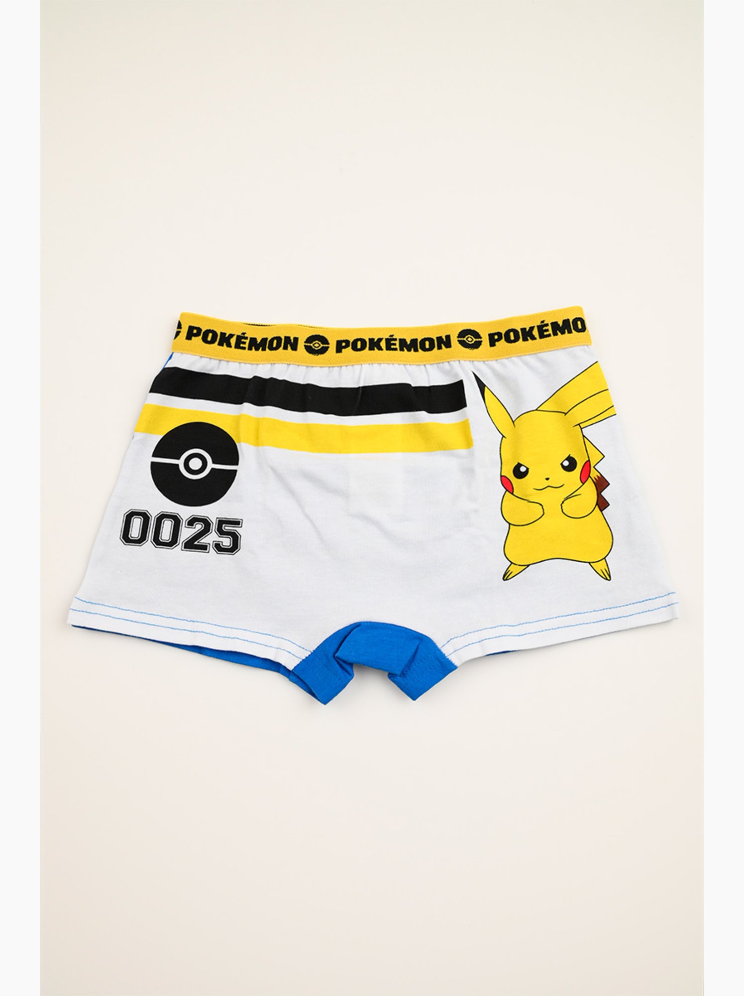 Lot 2 boxers pokémon multicolore| licence officielle - Bleu Blanc Bleu