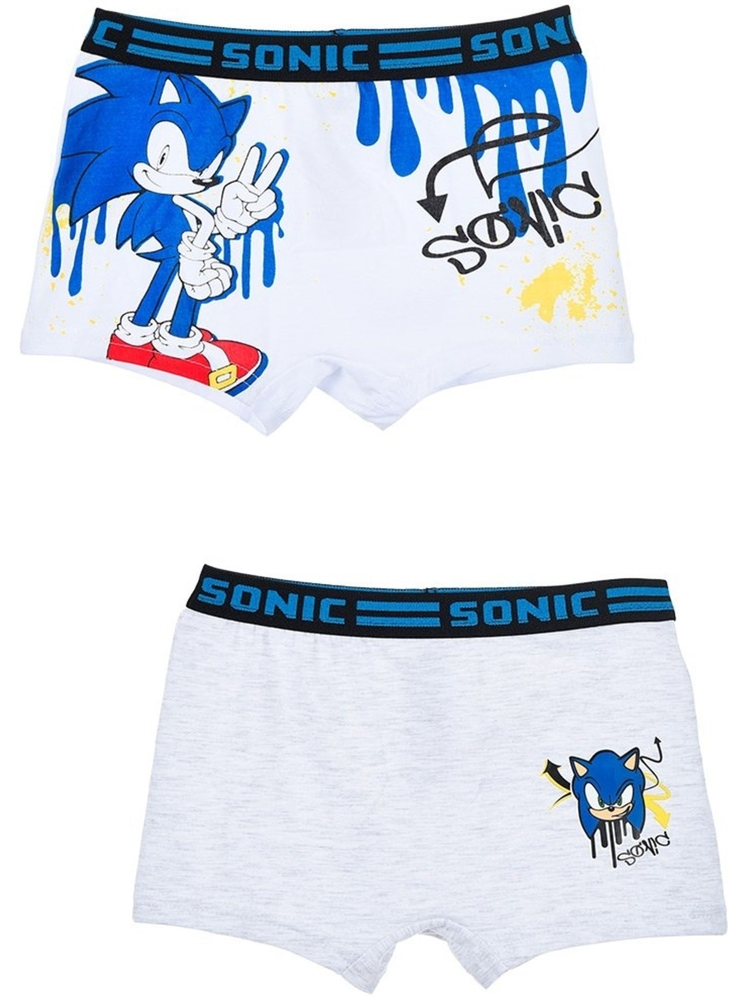 Lot 2 boxers sonic| licence officielle - Multicolore