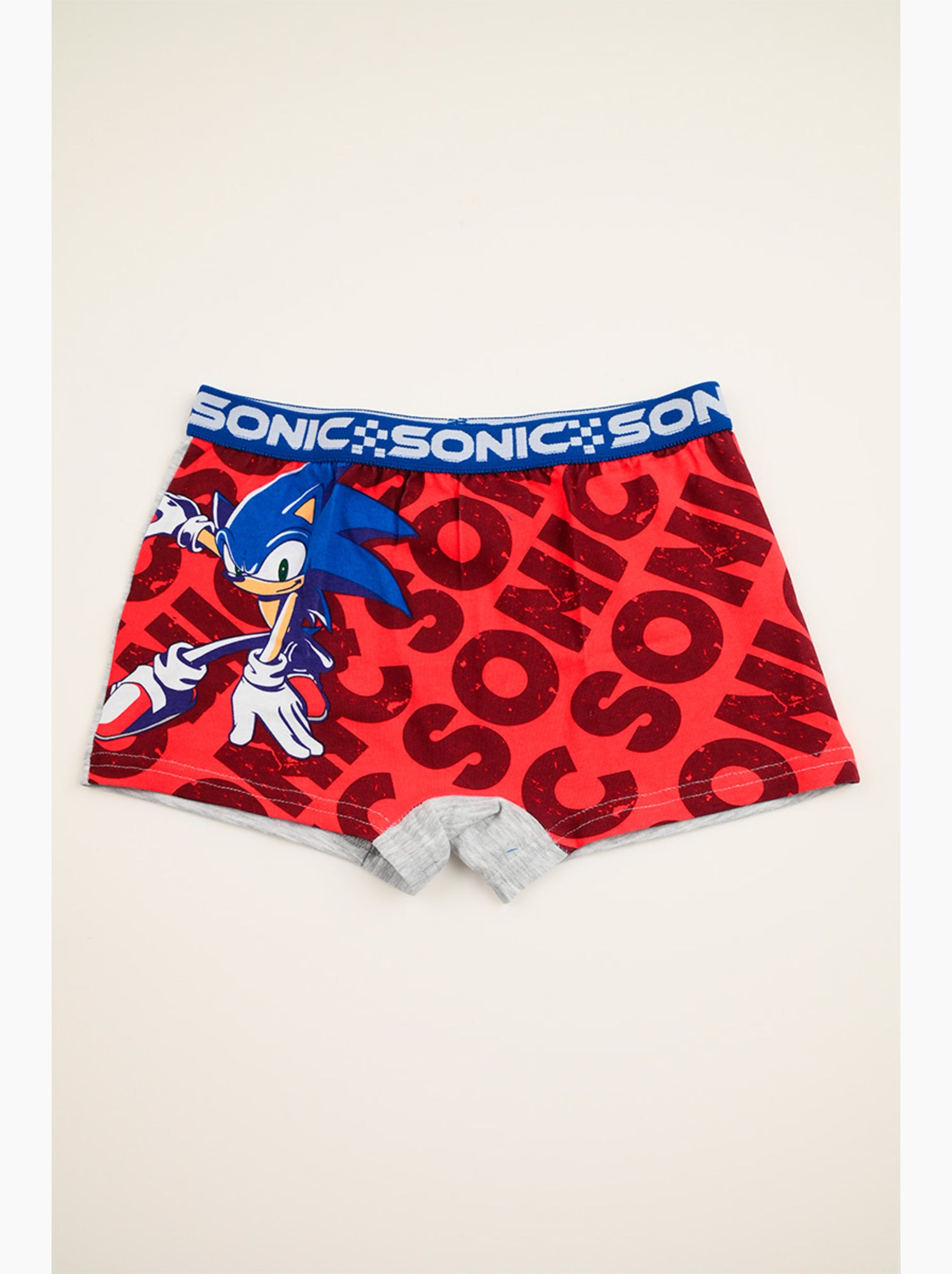 Lot 2 boxers sonic multicolore| licence officielle - Rouge