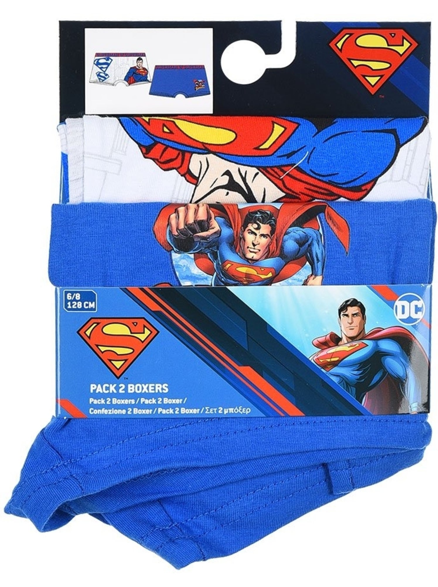 Lot 2 boxers superman| licence officielle - Multicolore