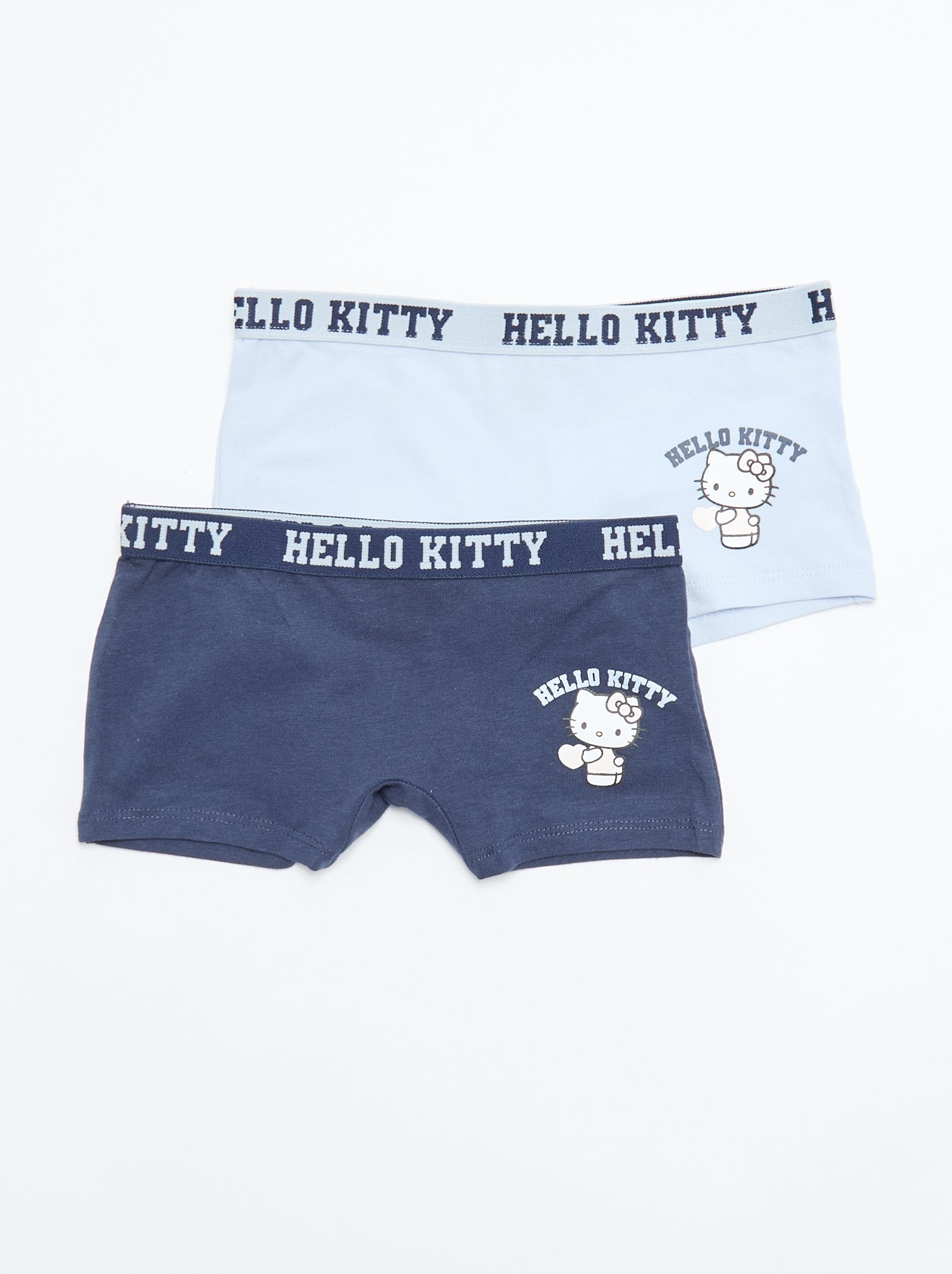 Lot 2 shortys 'Hello Kitty' - Bleu