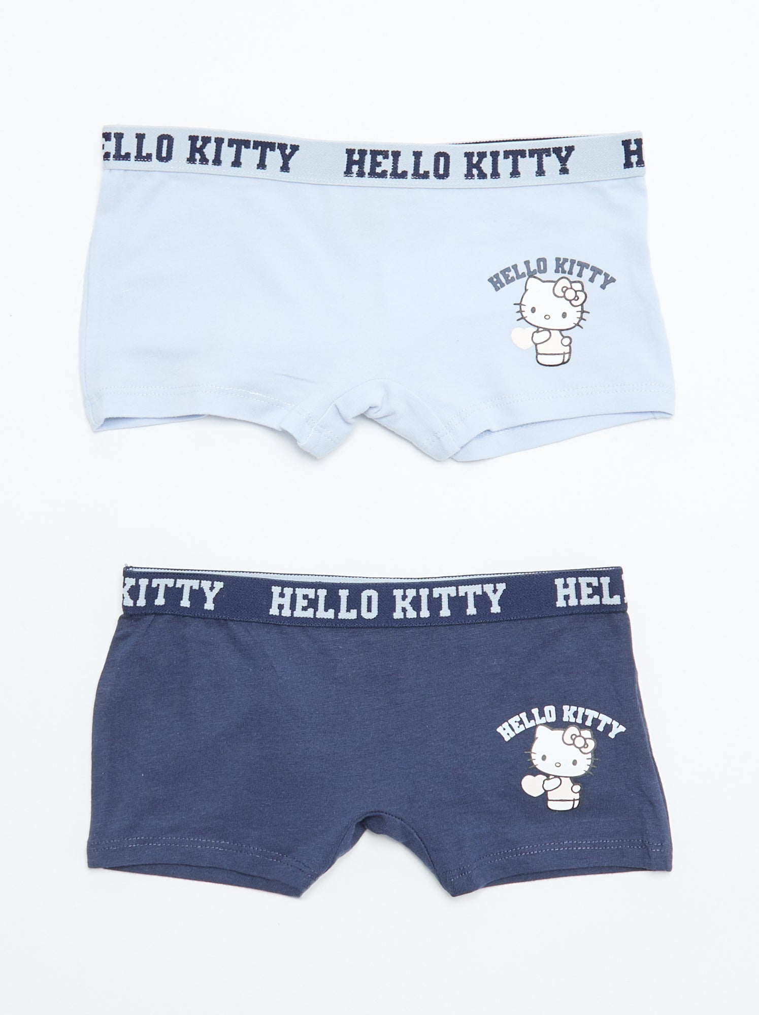 Lot 2 shortys 'Hello Kitty' - Bleu