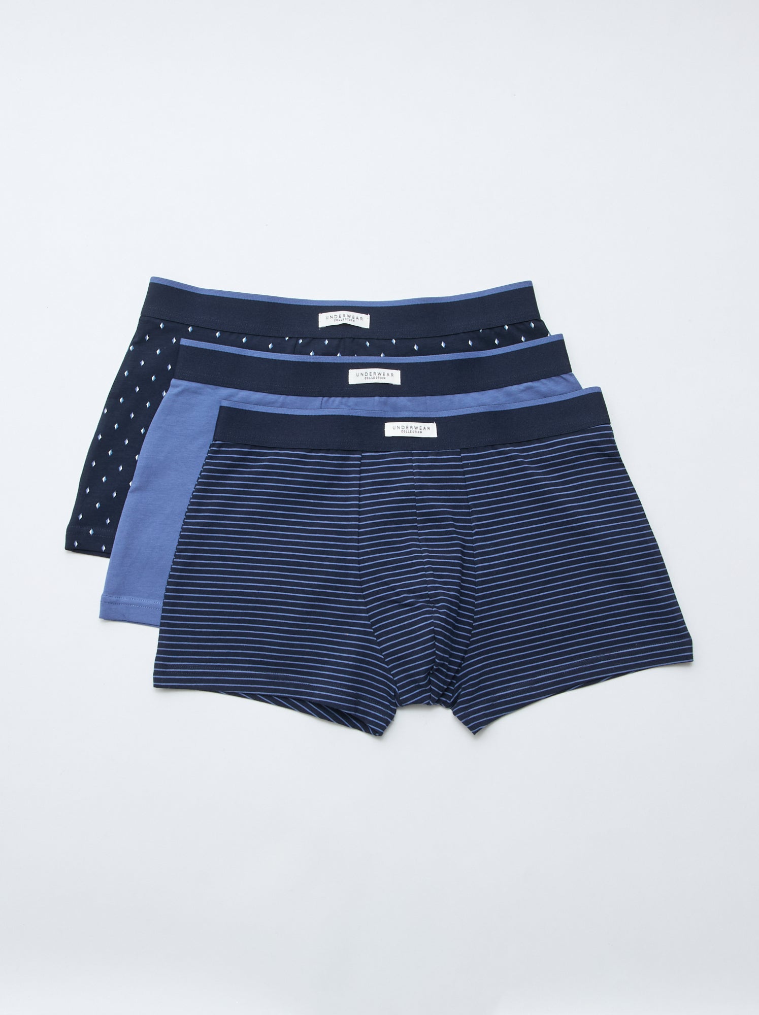 Lot 3 boxers stretch - Bleu