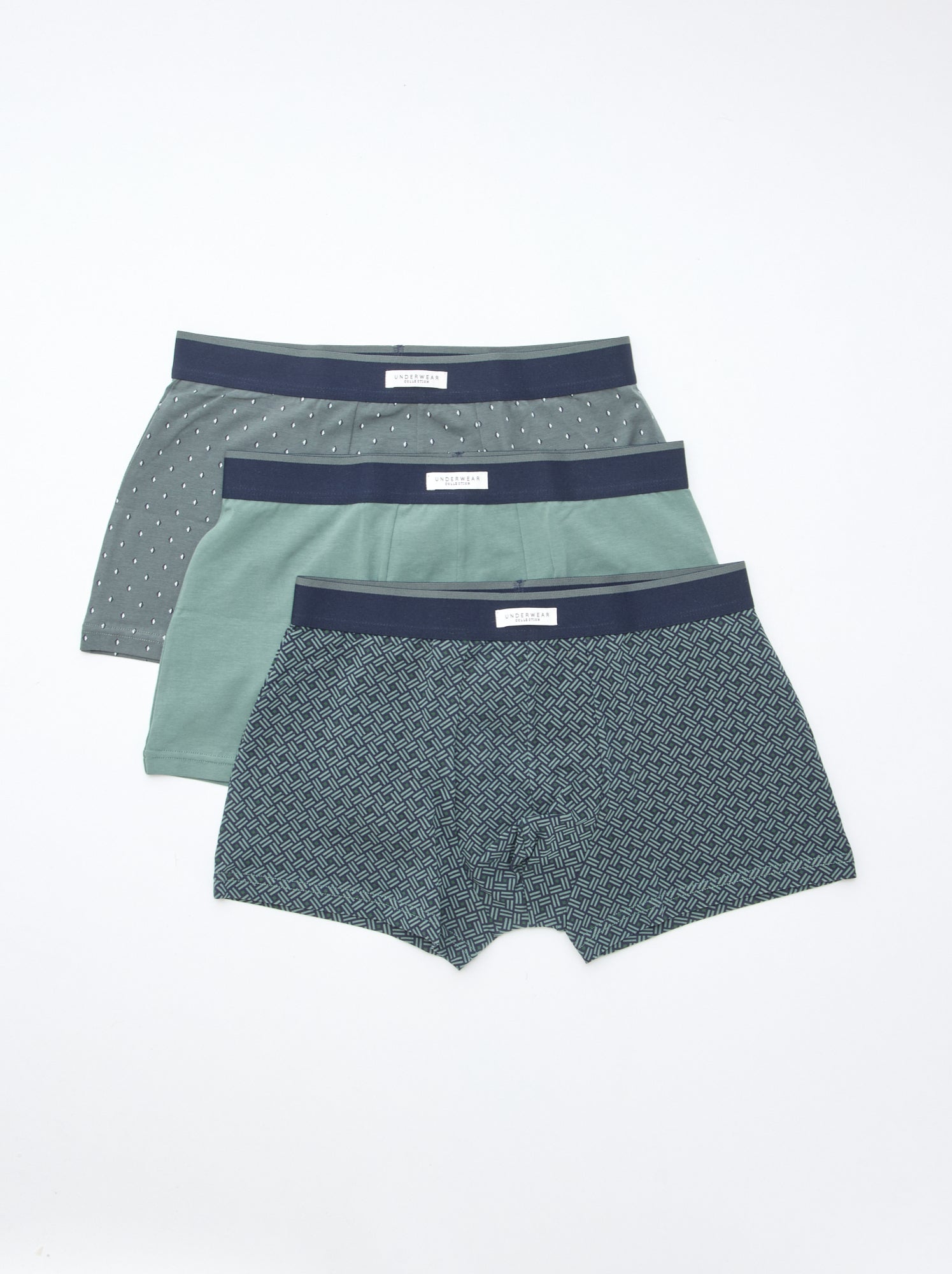 Lot 3 boxers stretch - Kaki (WW972_47)
