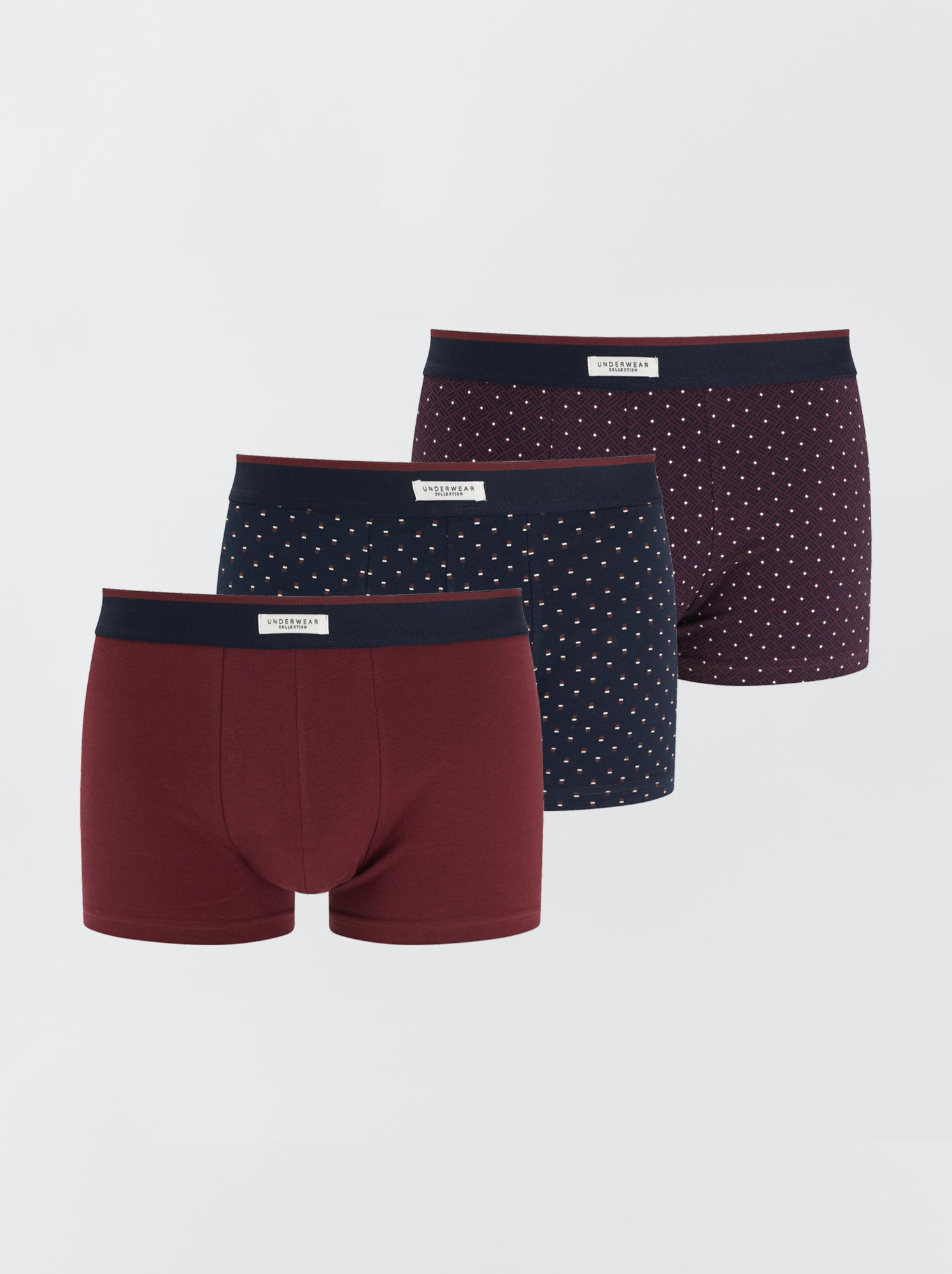 Lot 3 boxers stretch - Rouge