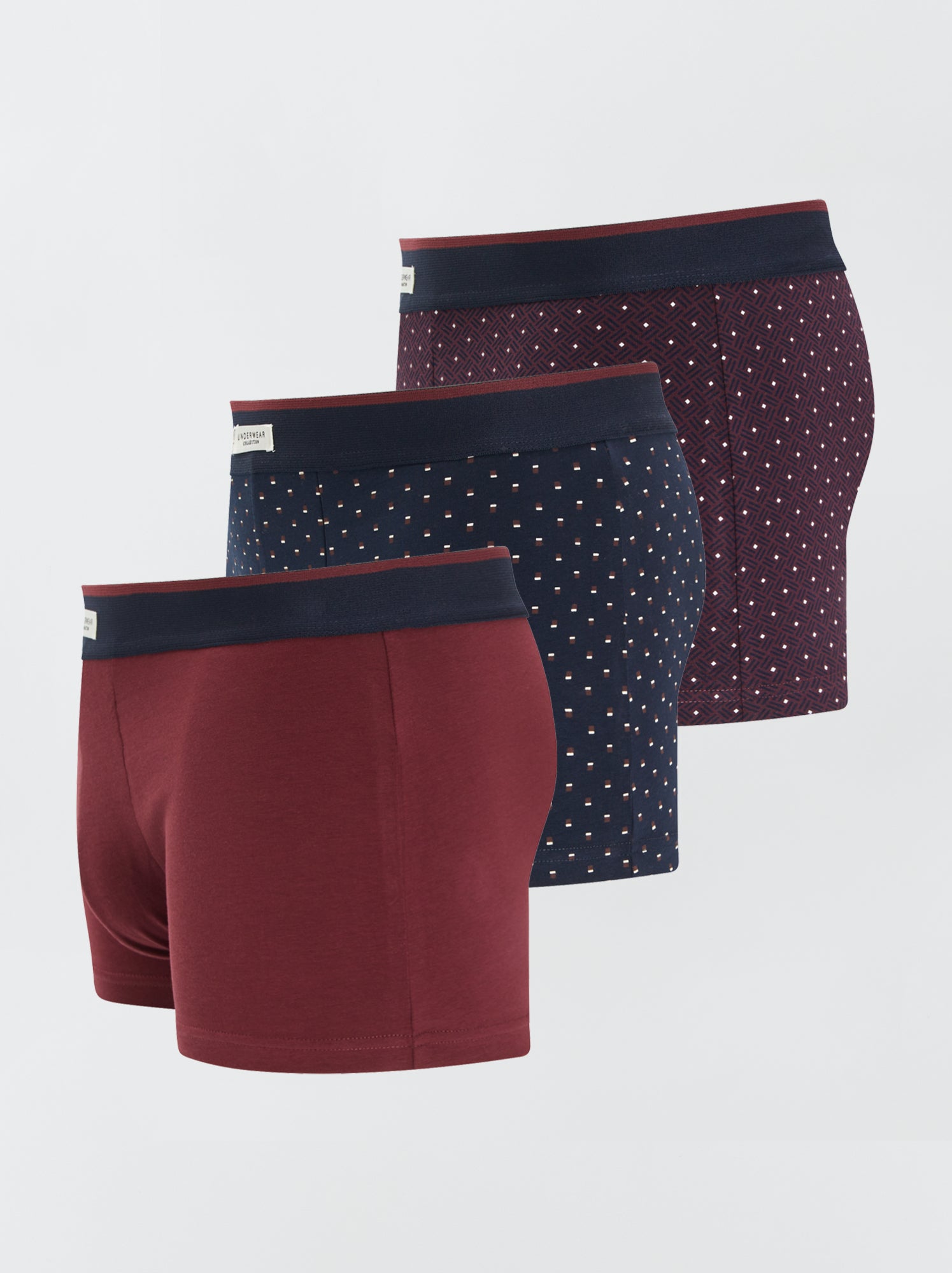 Lot 3 boxers stretch - Rouge