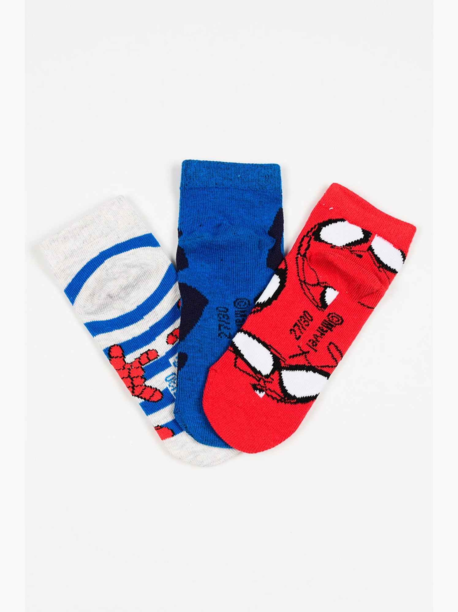Lot 3 chaussettes basses spidey multicolore| licence officielle - Rouge