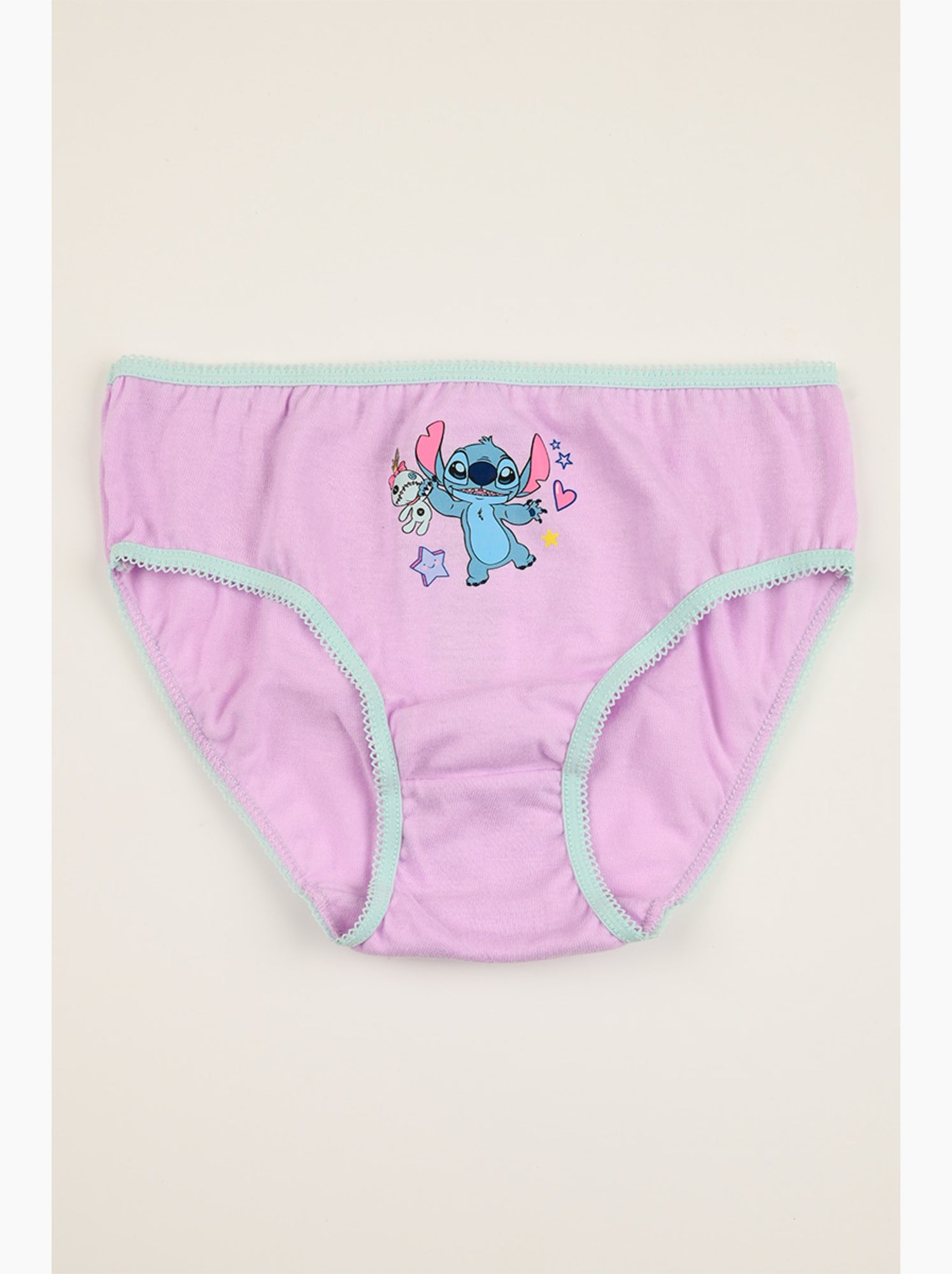 Lot 3 culottes lilo & stitch multicolore | licence officielle - Blanc Violet clair Bleu