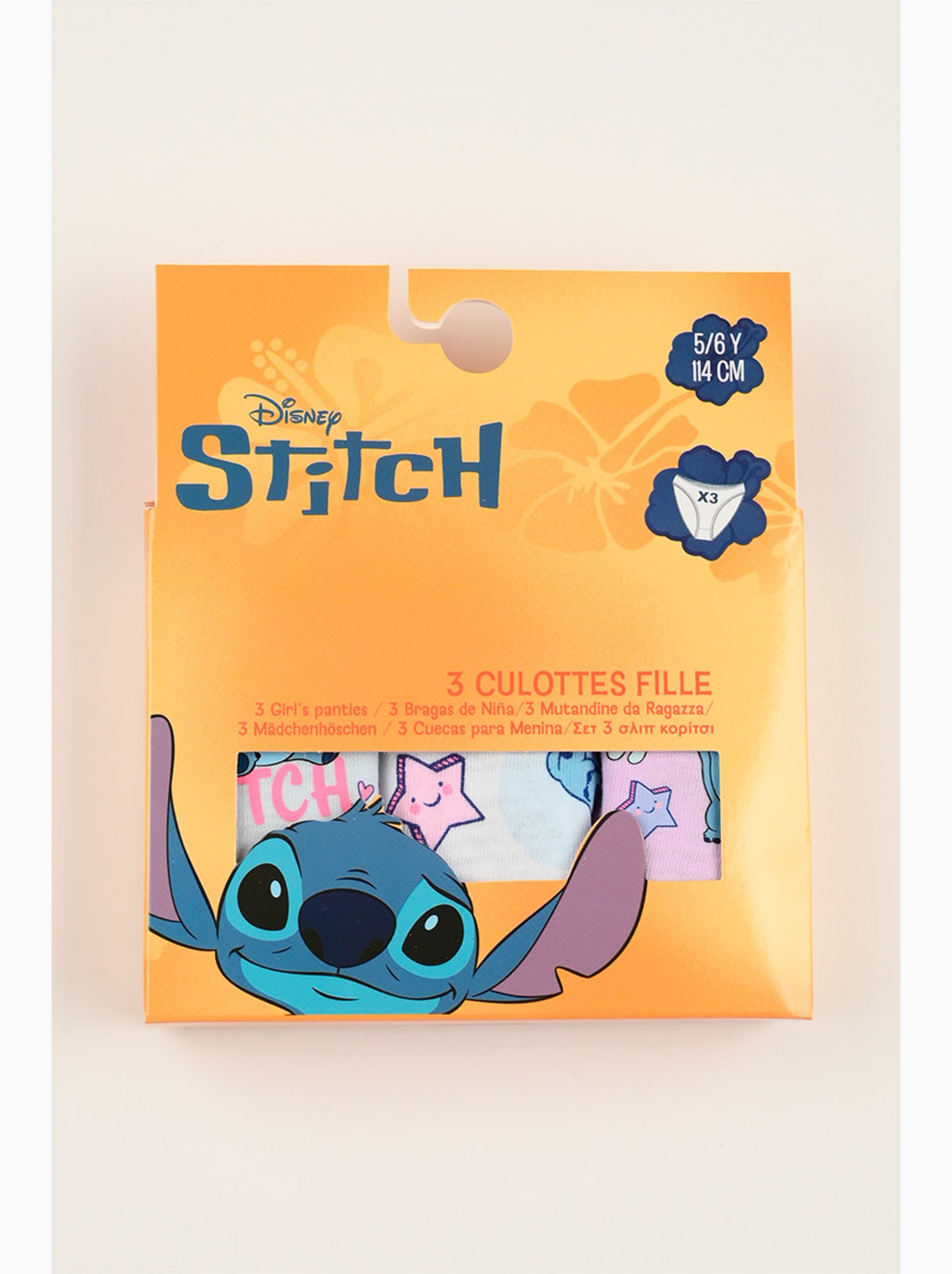 Lot 3 culottes lilo & stitch multicolore | licence officielle - Blanc Violet clair Bleu