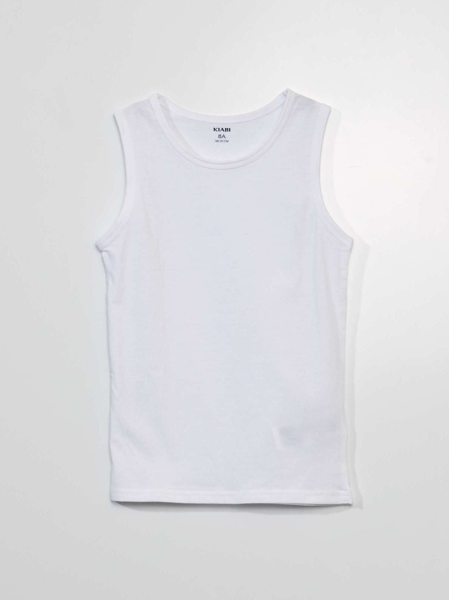 Lot 3 maillots de corps en coton - Blanc