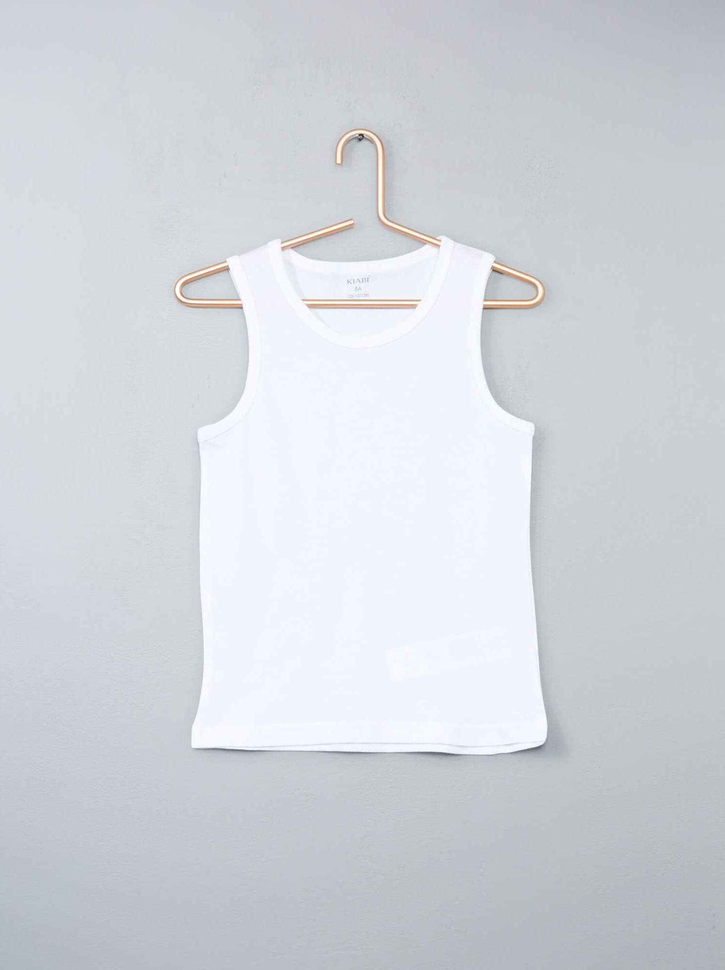 Lot 3 maillots de corps en coton - Blanc