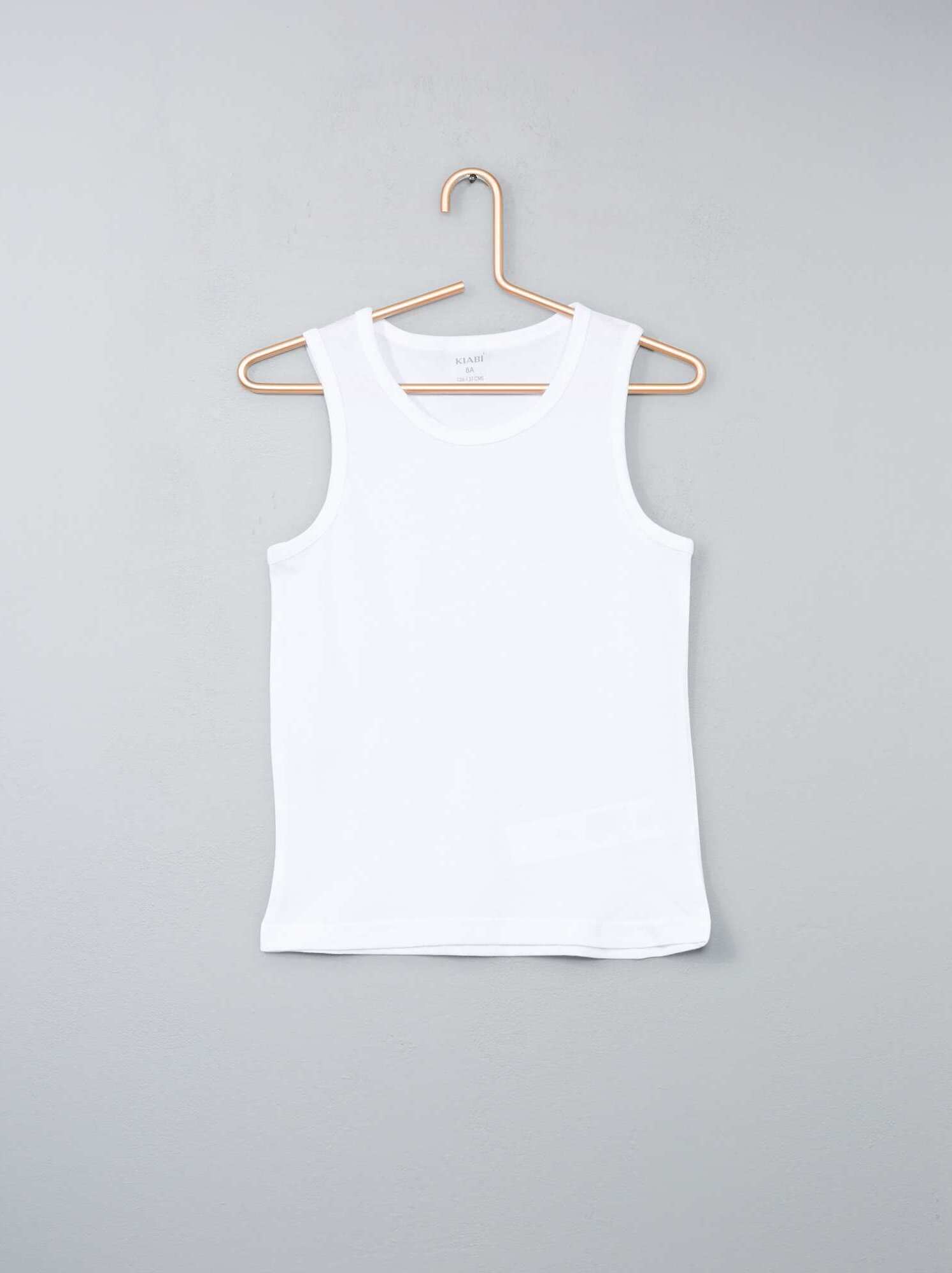 Lot 3 maillots de corps en coton - Blanc