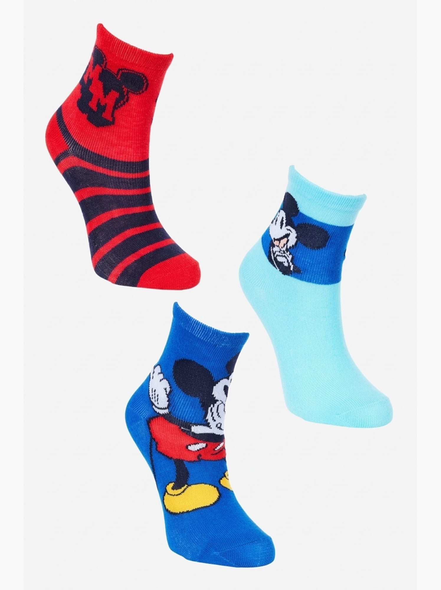 Lot 3 paires de chaussettes mickey mouse| licence officielle - Multicolore