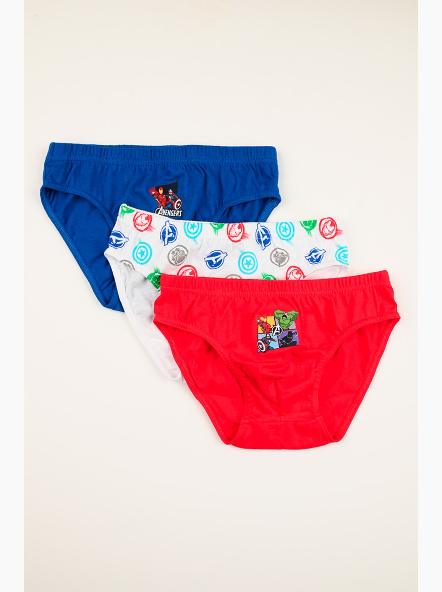 Lot 3 slips avengers multicolore| licence officielle - Gris/Bleu/Rouge/Blanc